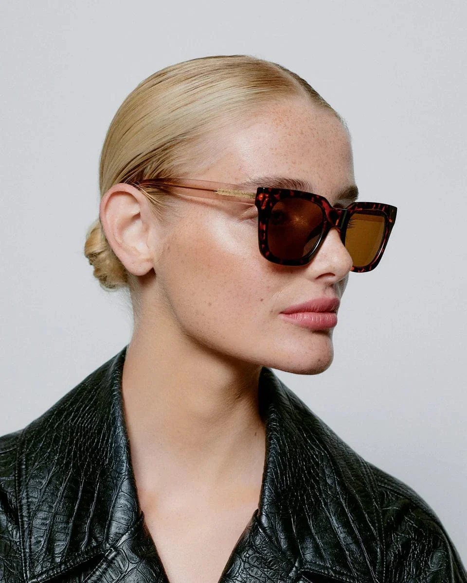 A.Kjaerbede Nancy Sunglasses Black Demi Tortoise - Image 4