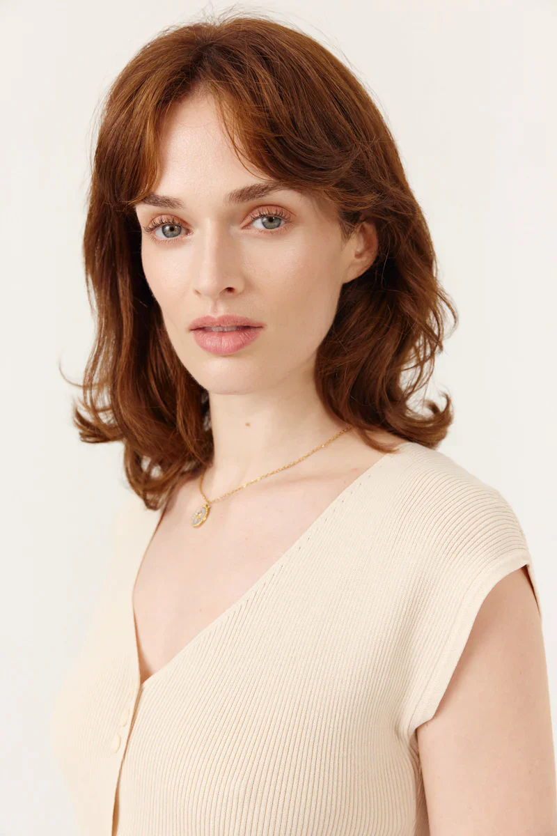 Artlove Clezia Gilet Top Beige - Image 3