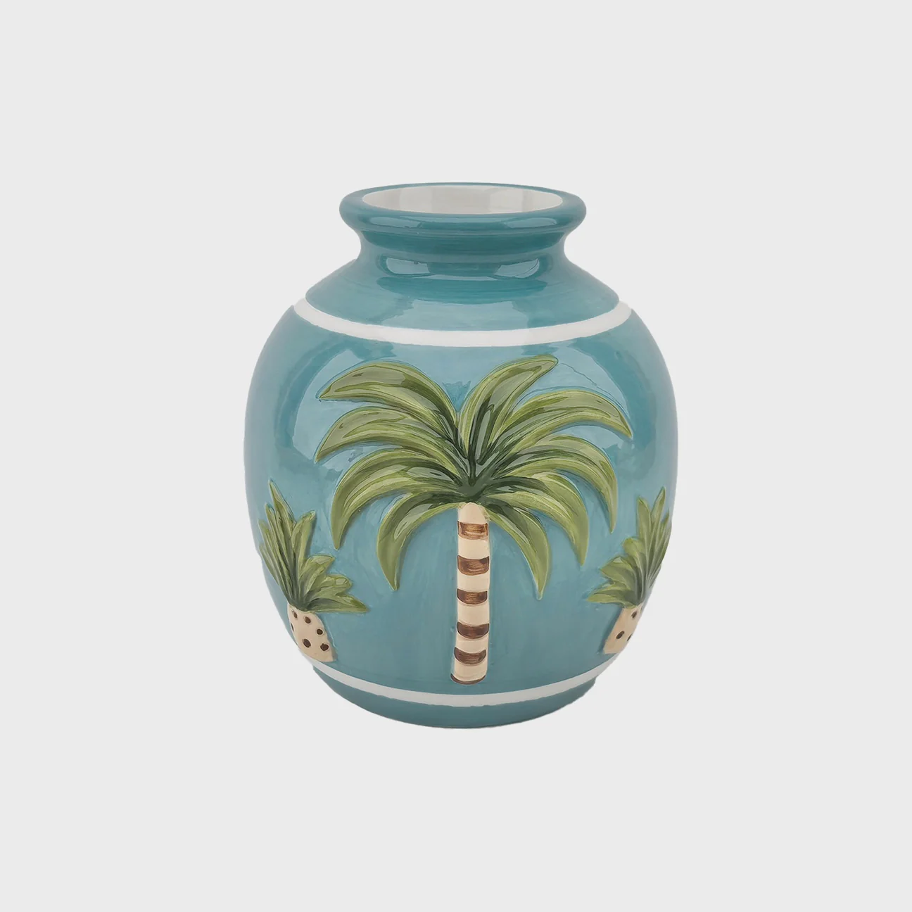 Blue Palm Tree Vase
