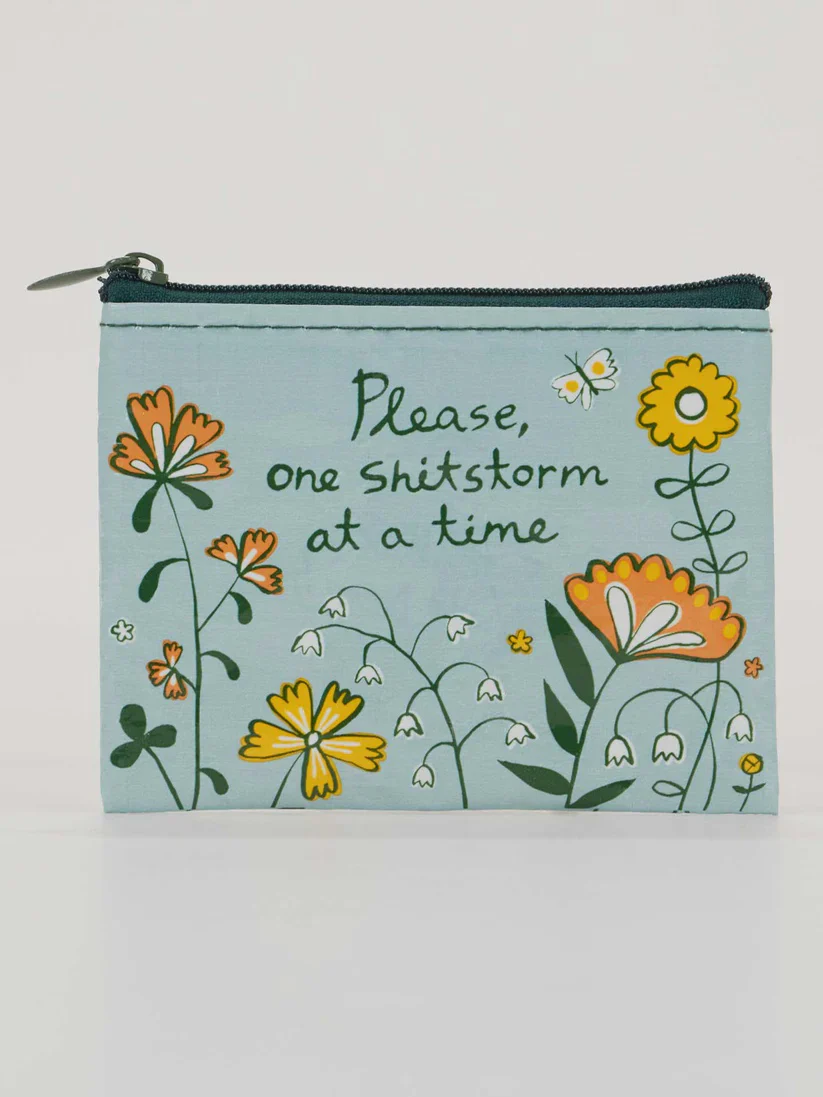 Blue Q One Shirtstorm At A Time Coin Purse