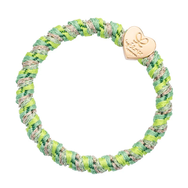 By Eloise Bangle Band Gold Heart | Woven Kiwi Crush
