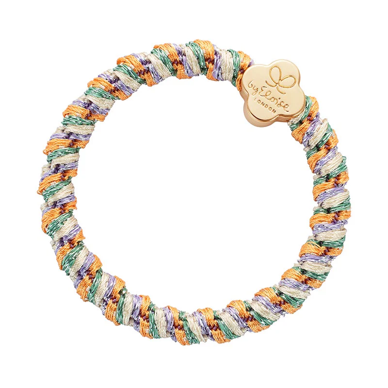By Eloise Bangle Band Gold Quatrefoil | Woven Desert Bloom