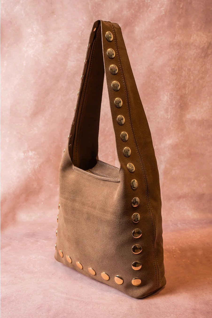 Cherry Paris Alexane Suede Bag Taupe - Image 5