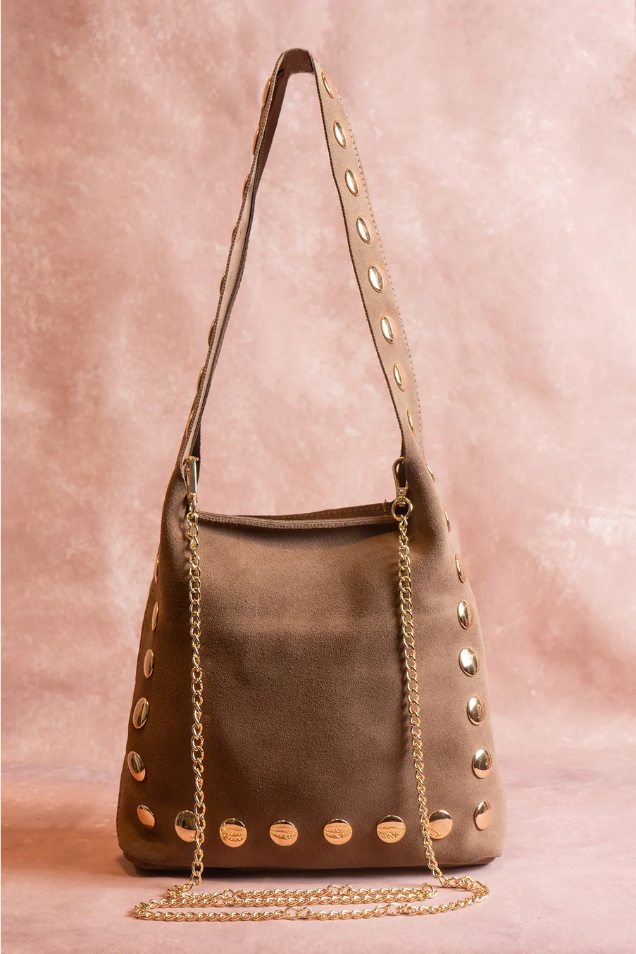 Cherry Paris Alexane Suede Bag Taupe - Image 6