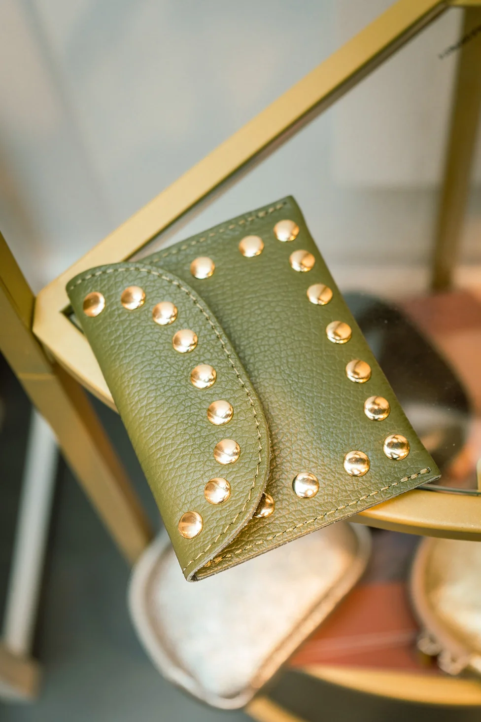 Cherry Paris Leina Leather Purse Khaki - Image 6