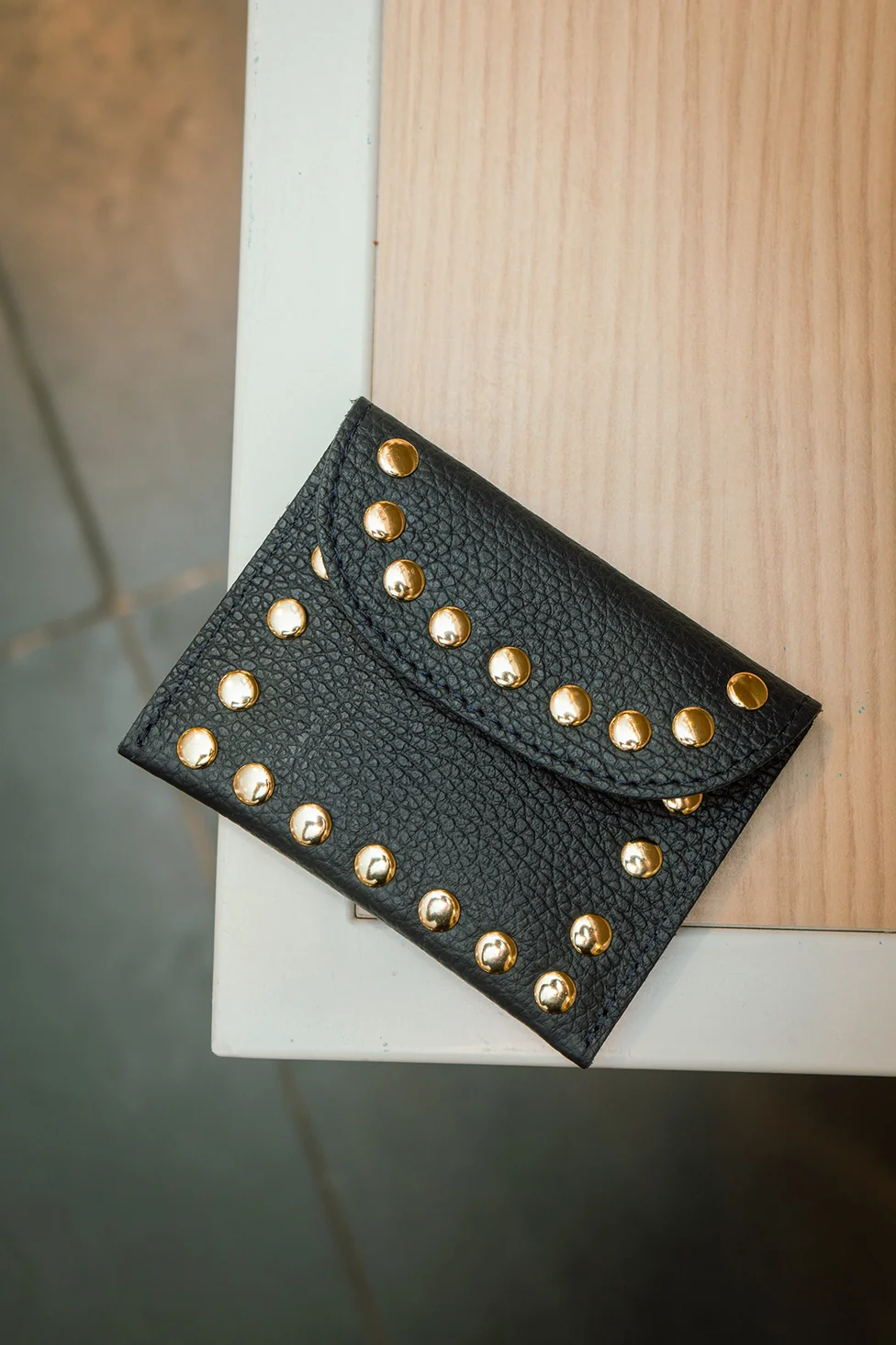 Cherry Paris Leina Leather Purse Navy - Image 4