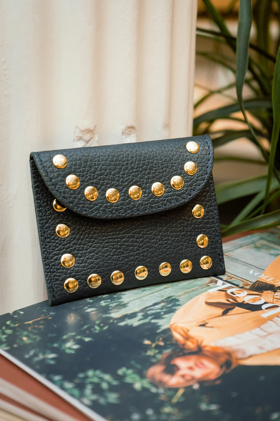 Cherry Paris Leina Leather Purse Navy - Image 5