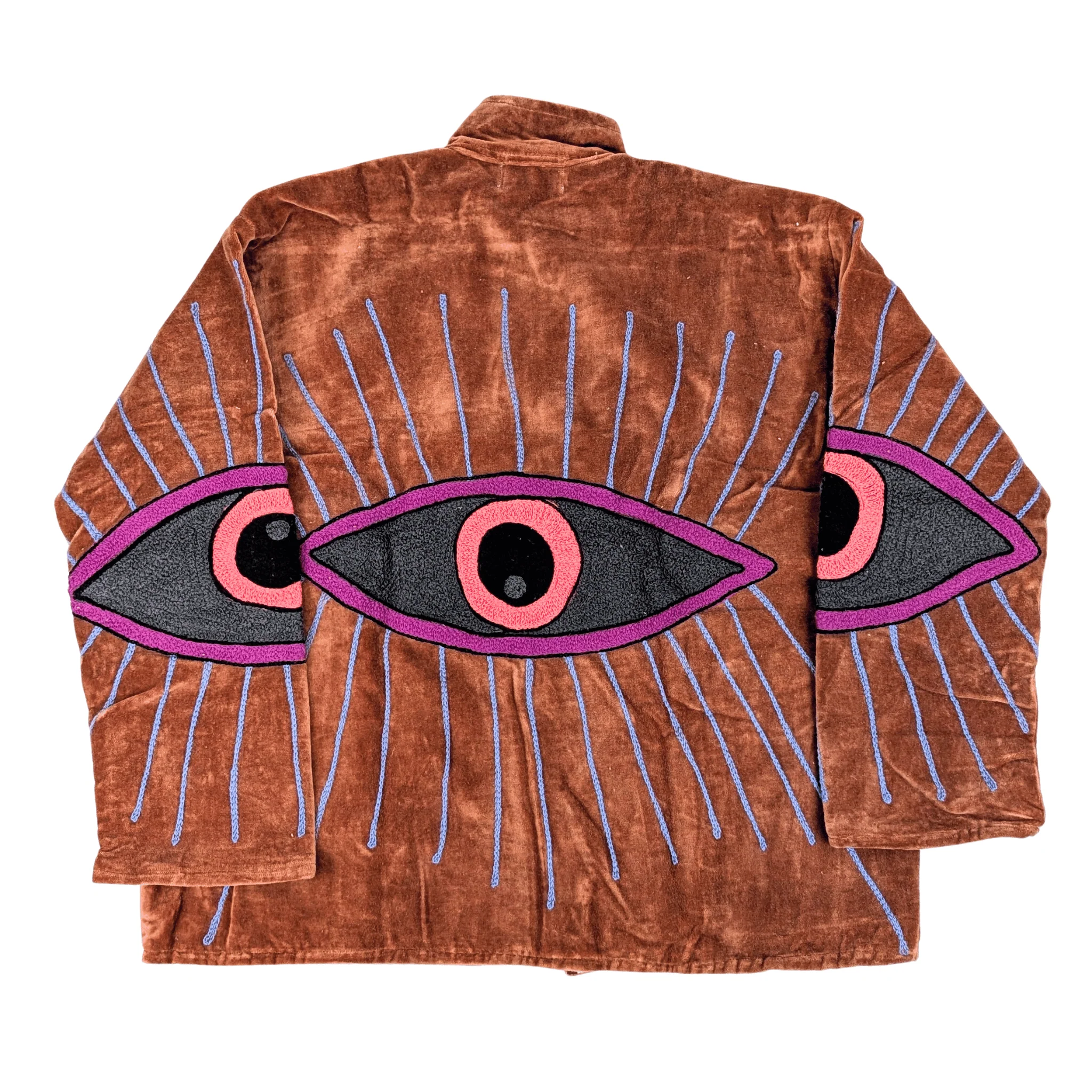 Copper Suzani Embroidered Jacket Evil Eye Good Luck