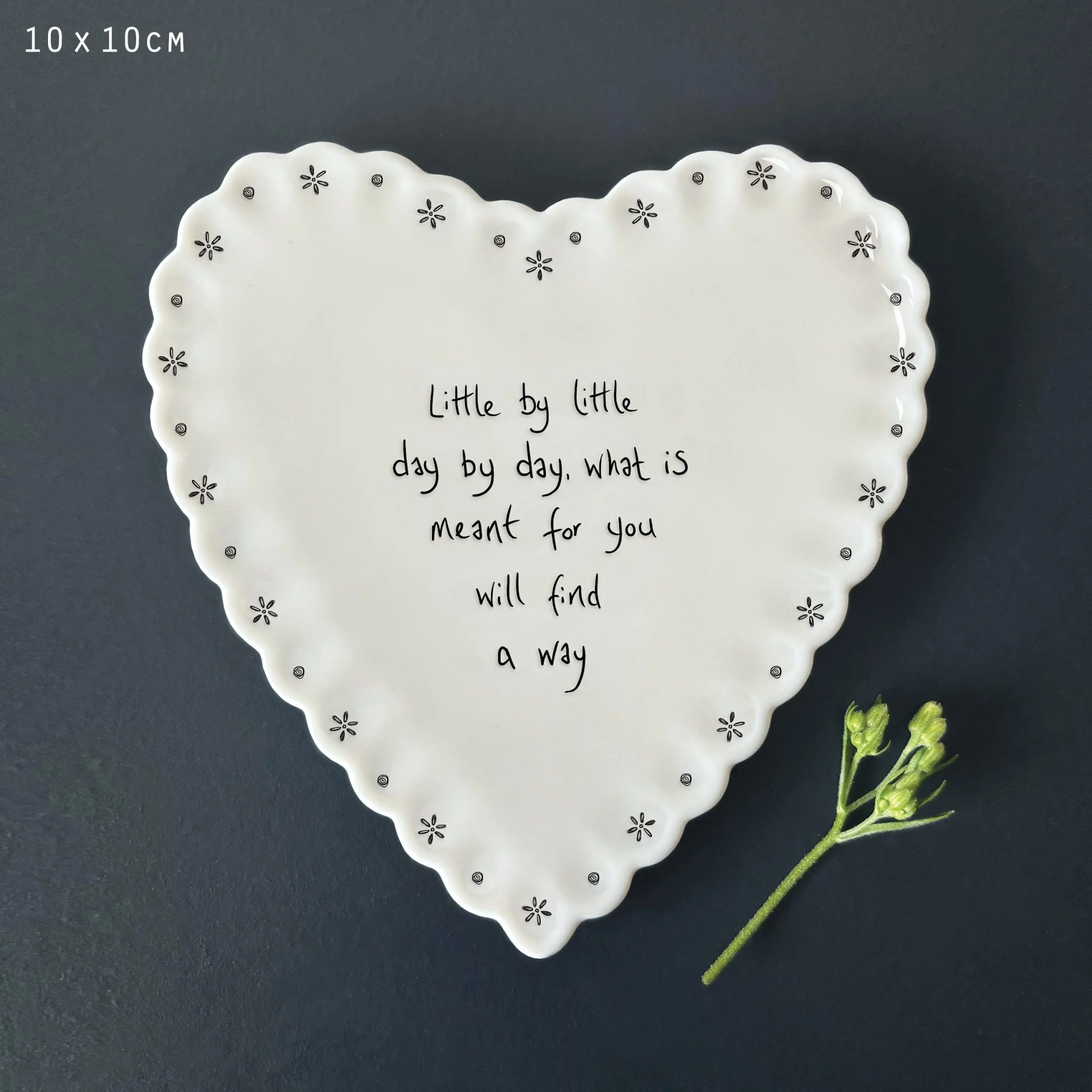 East of India Heart Scallop Coaster- Little by Little