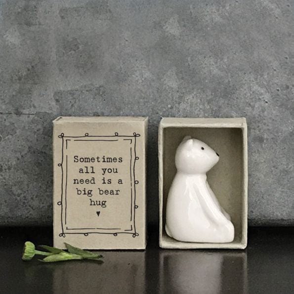 East of India Porcelain Matchbox Bear