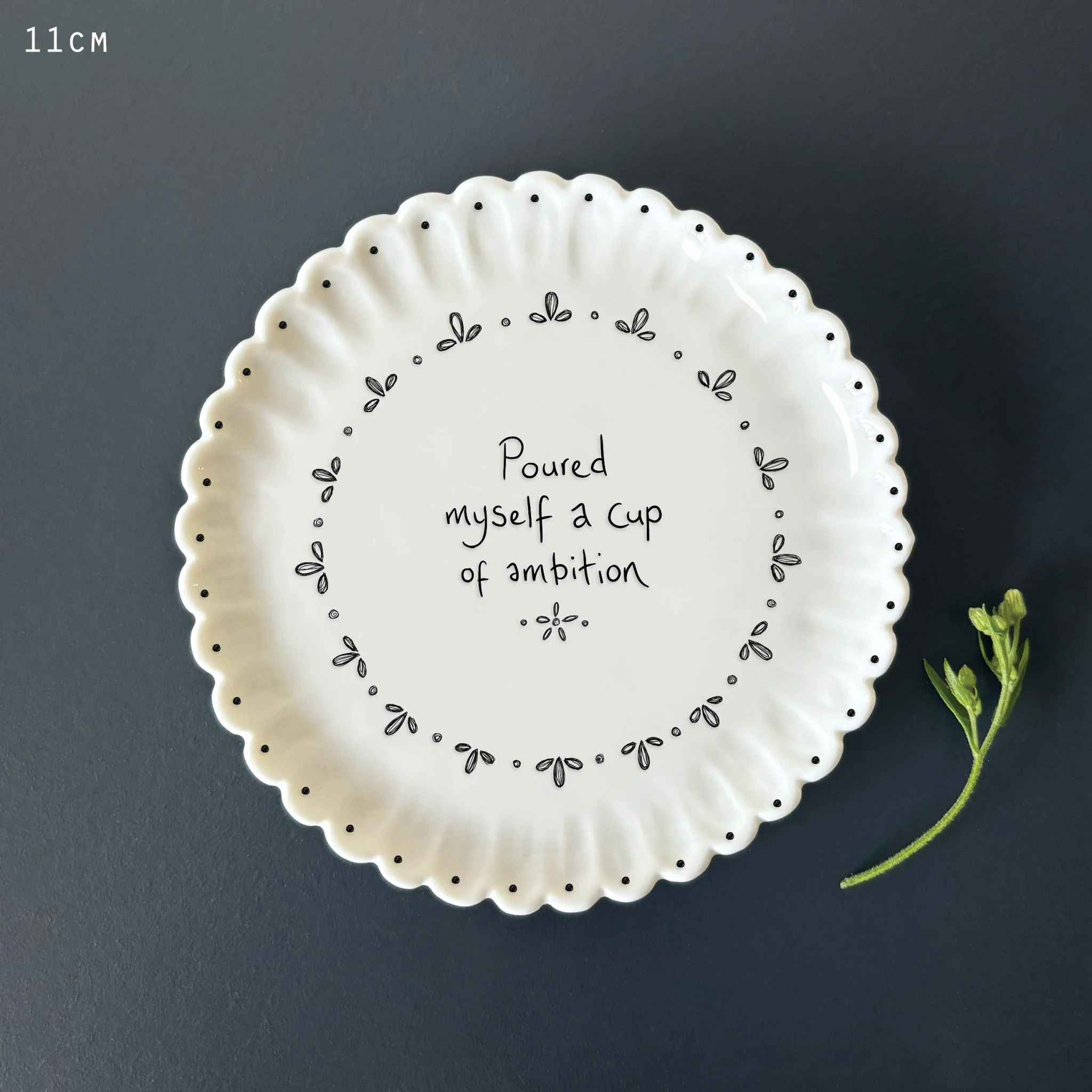 East of India Scallop Coaster- Cup of Ambition