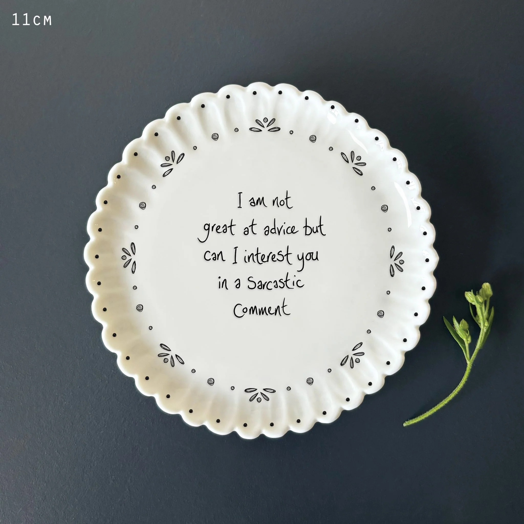 East of India Scallop Coaster-I Am Not Great at Advice