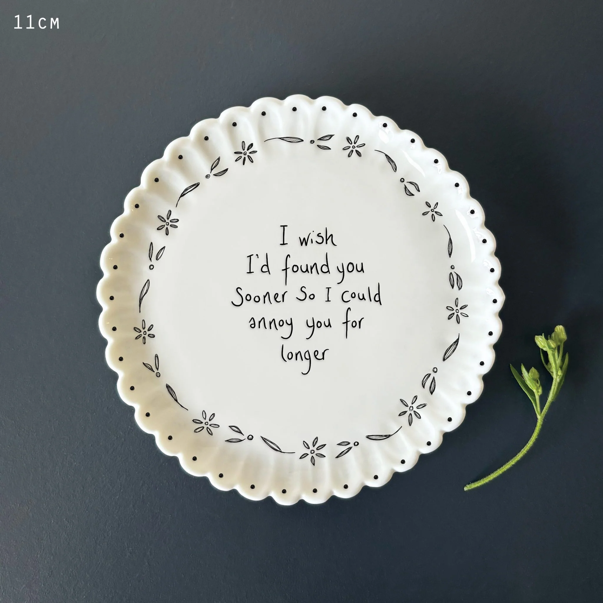 East of India Scallop Coaster-I Wish I’d Found You