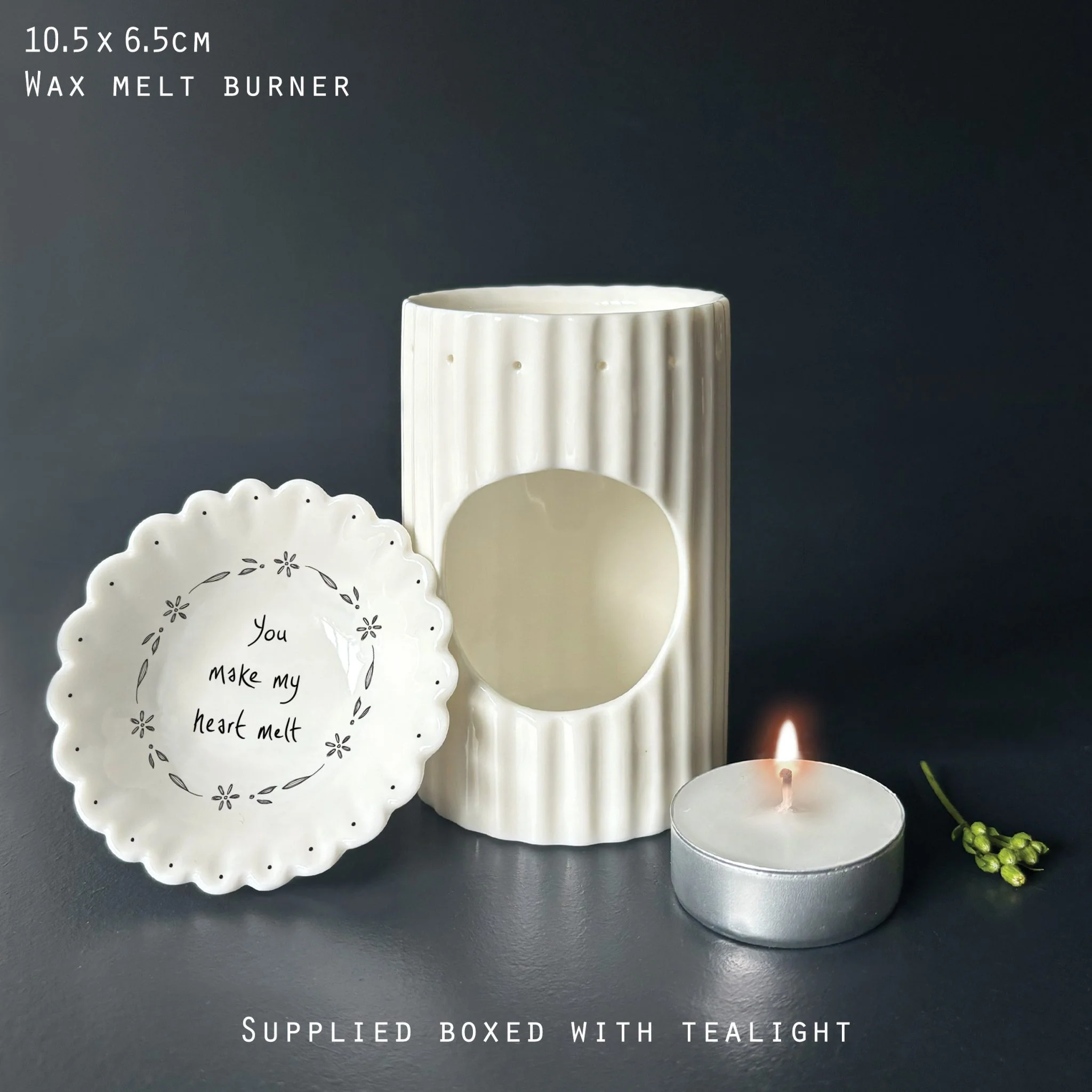East of India Wax Melt Burner- You make my heart melt