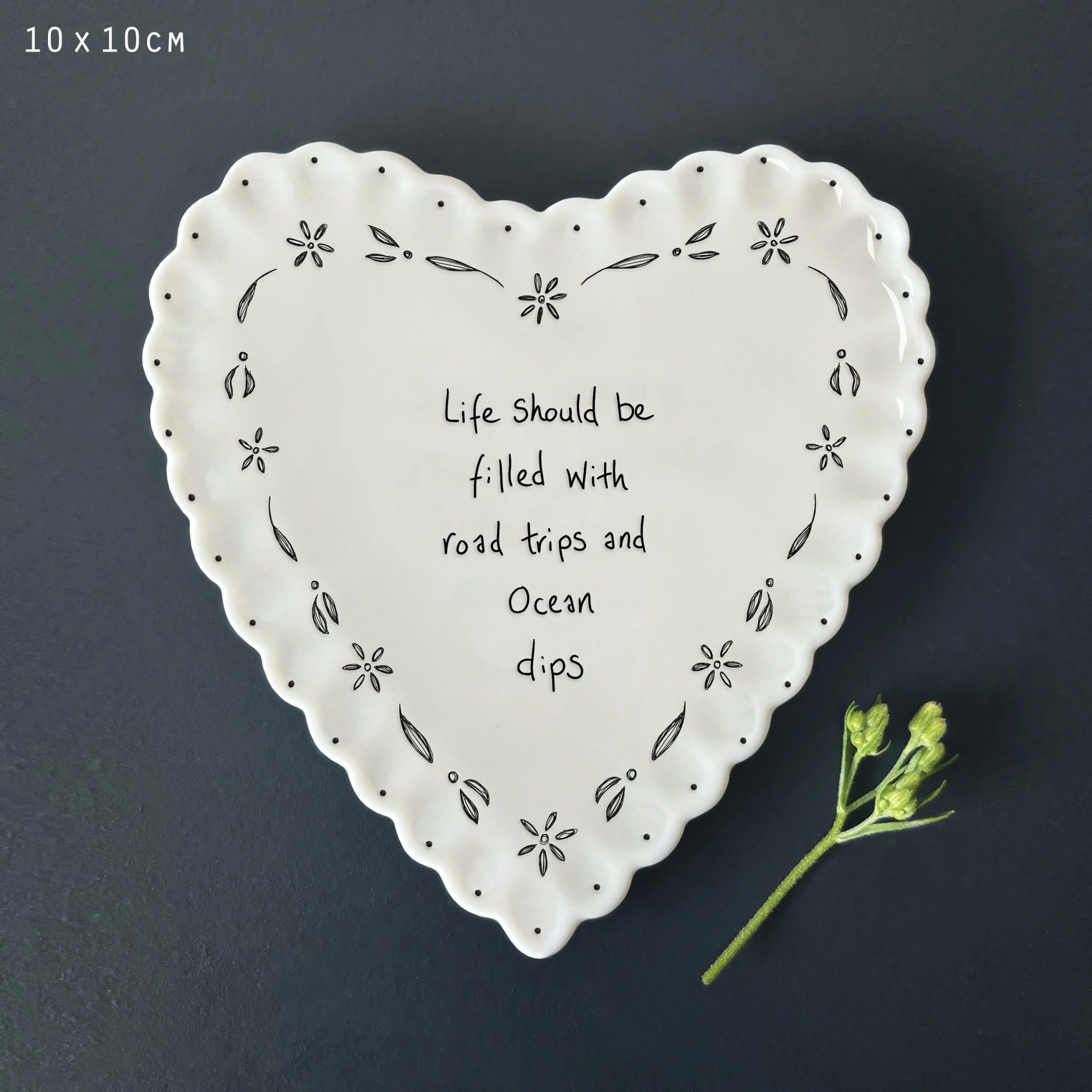 East of India Heart Scallop Coaster- Ocean Dips