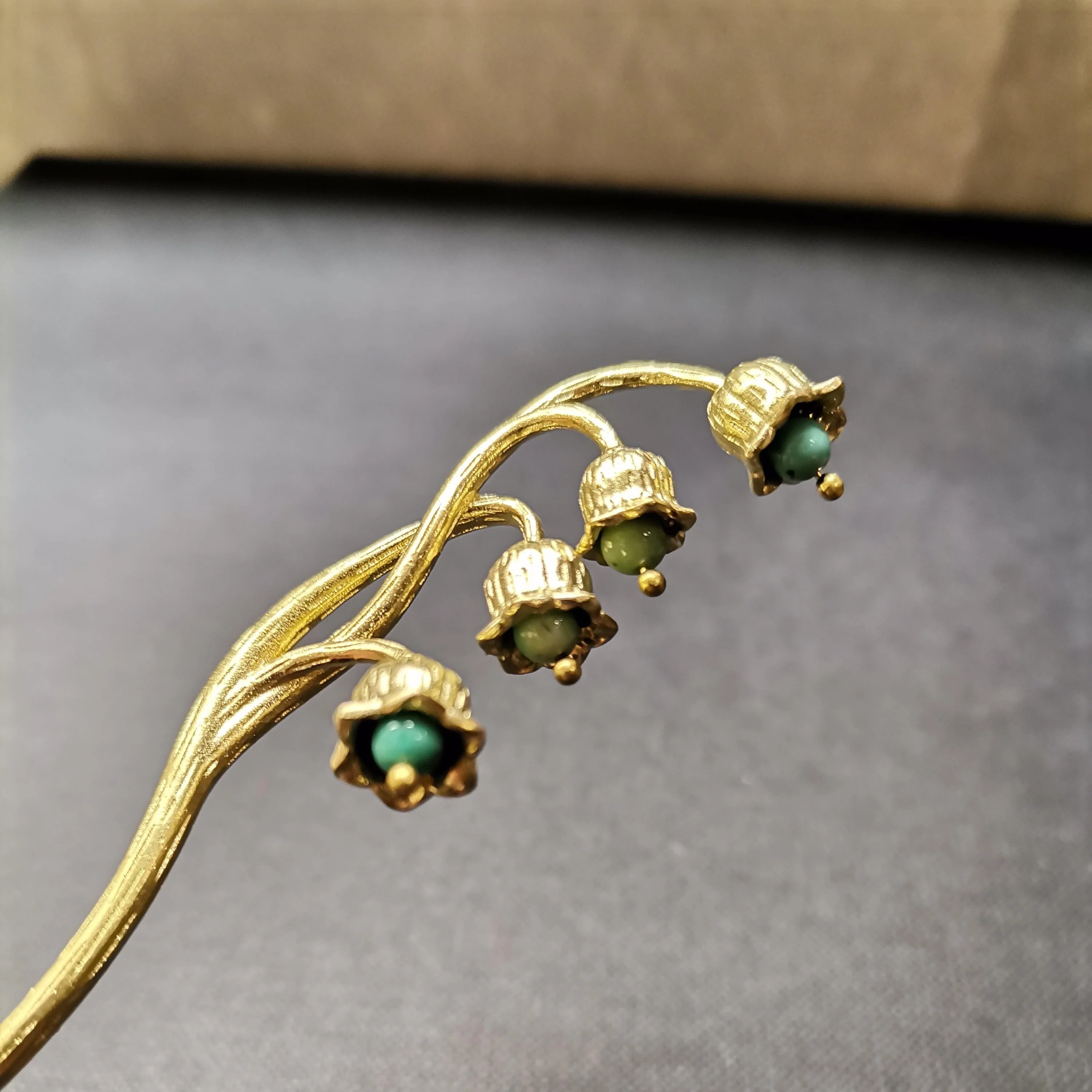 Flower Bud Hair Stick/Pin Gold