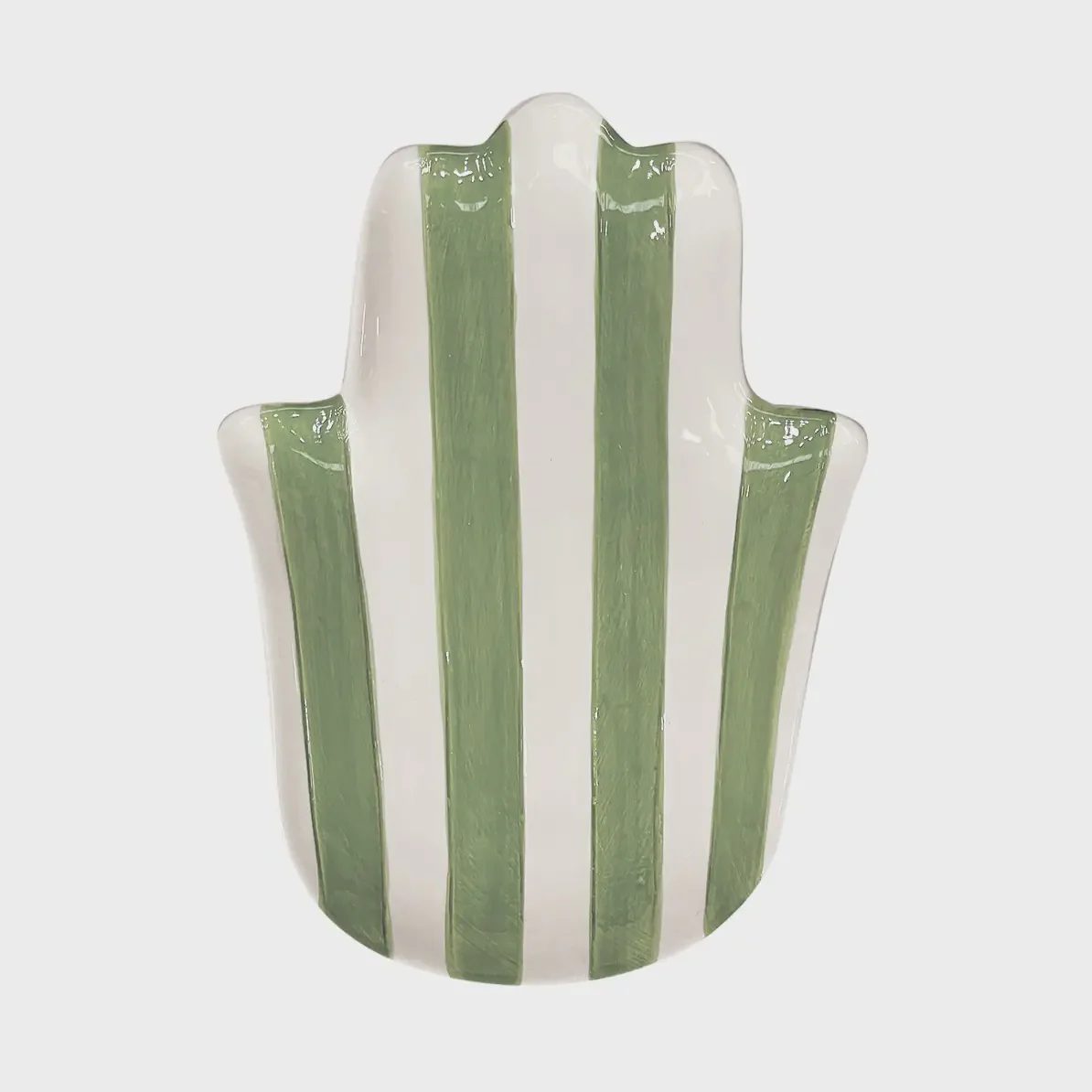 Green Matcha Striped Hand Dish