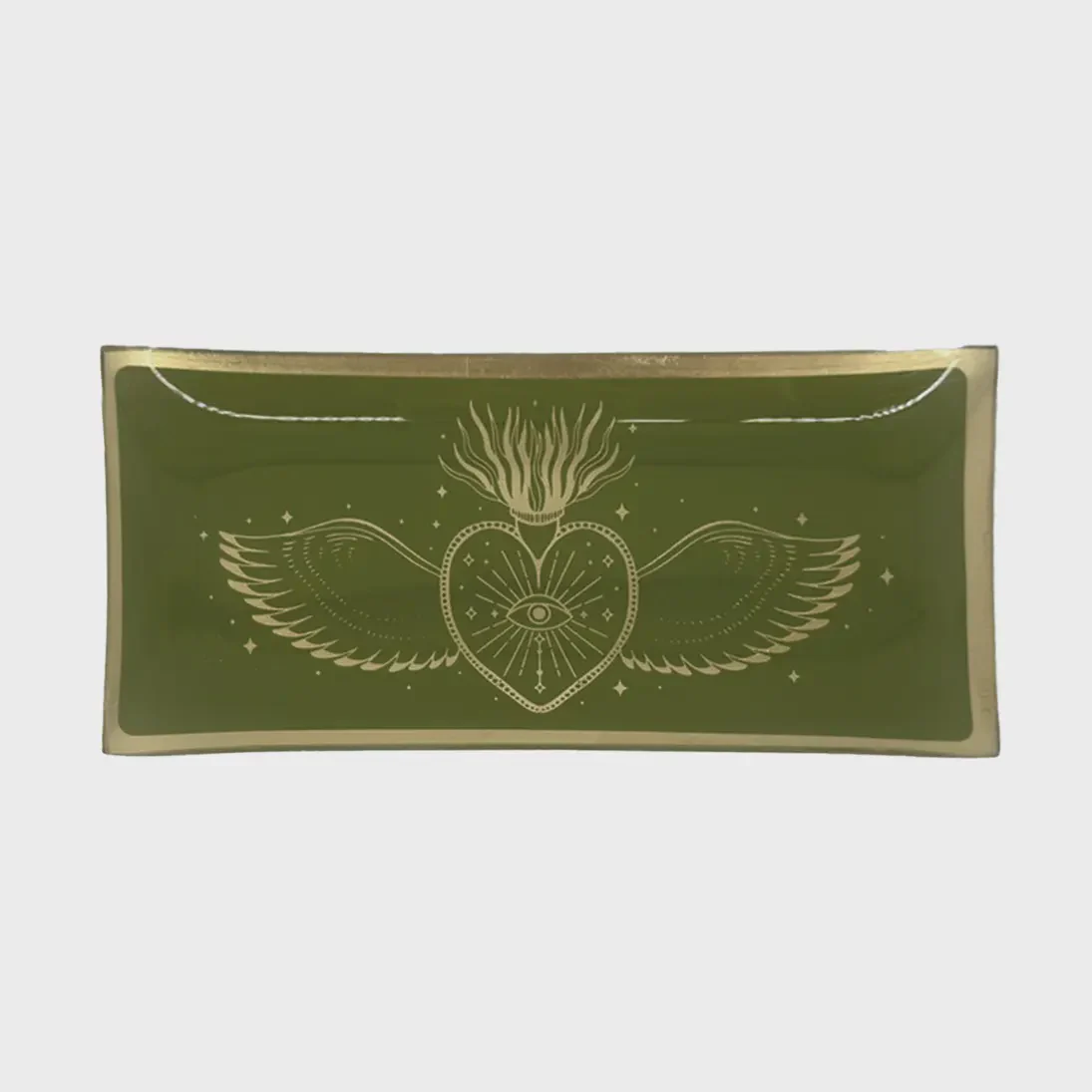 Green Rectangular Ex Voto Tray