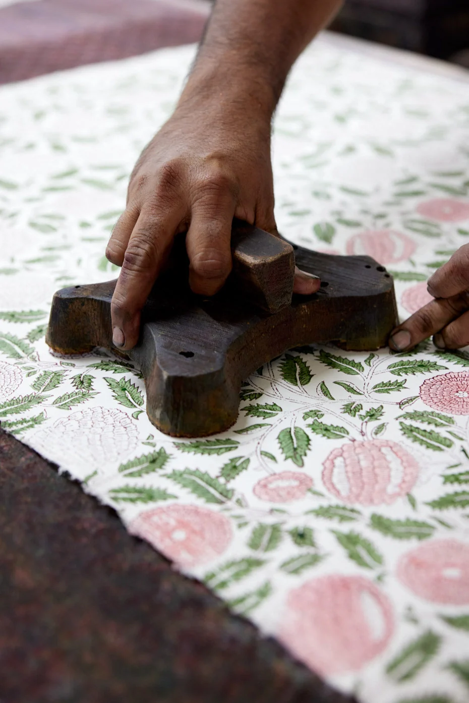 Hand Block Printed Gift Bags Small Blush Refresh - Image 6
