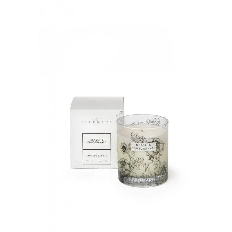Illumens Neroli Pomegranate Scented Candle in Glass