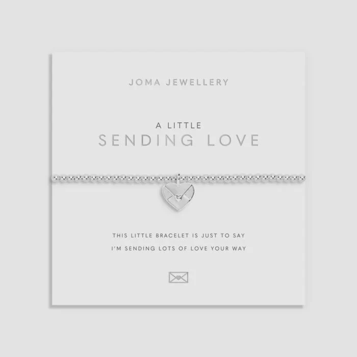 Joma A Little 'Sending Love' Bracelet In Silver Plating