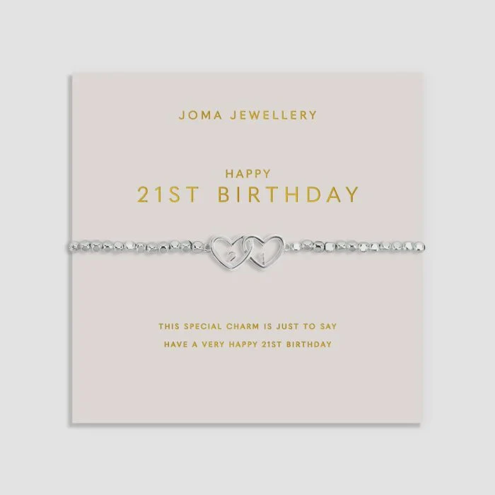 Joma Jewellery  Forever Yours 'Happy 21st Birthday' Bracelet