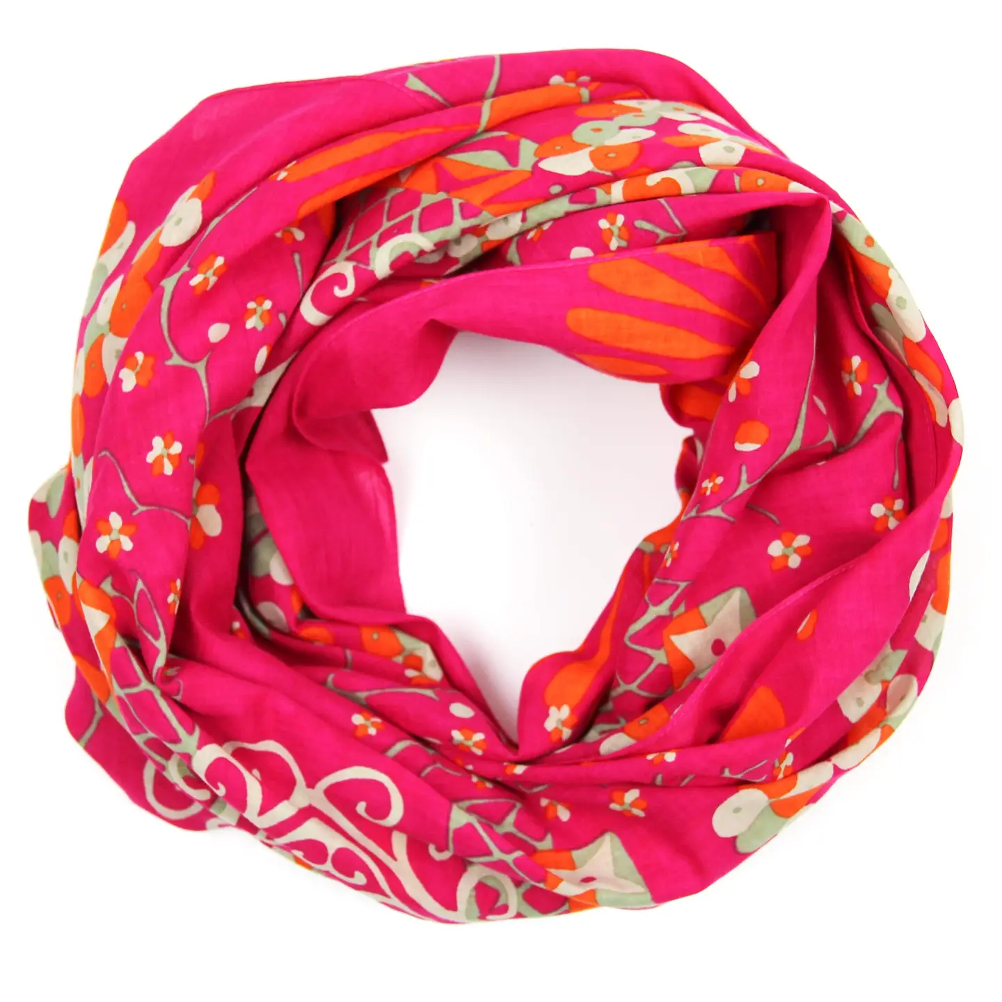 Les Belles Vagabondes Mariko Fuchsia Cotton Square - Image 3
