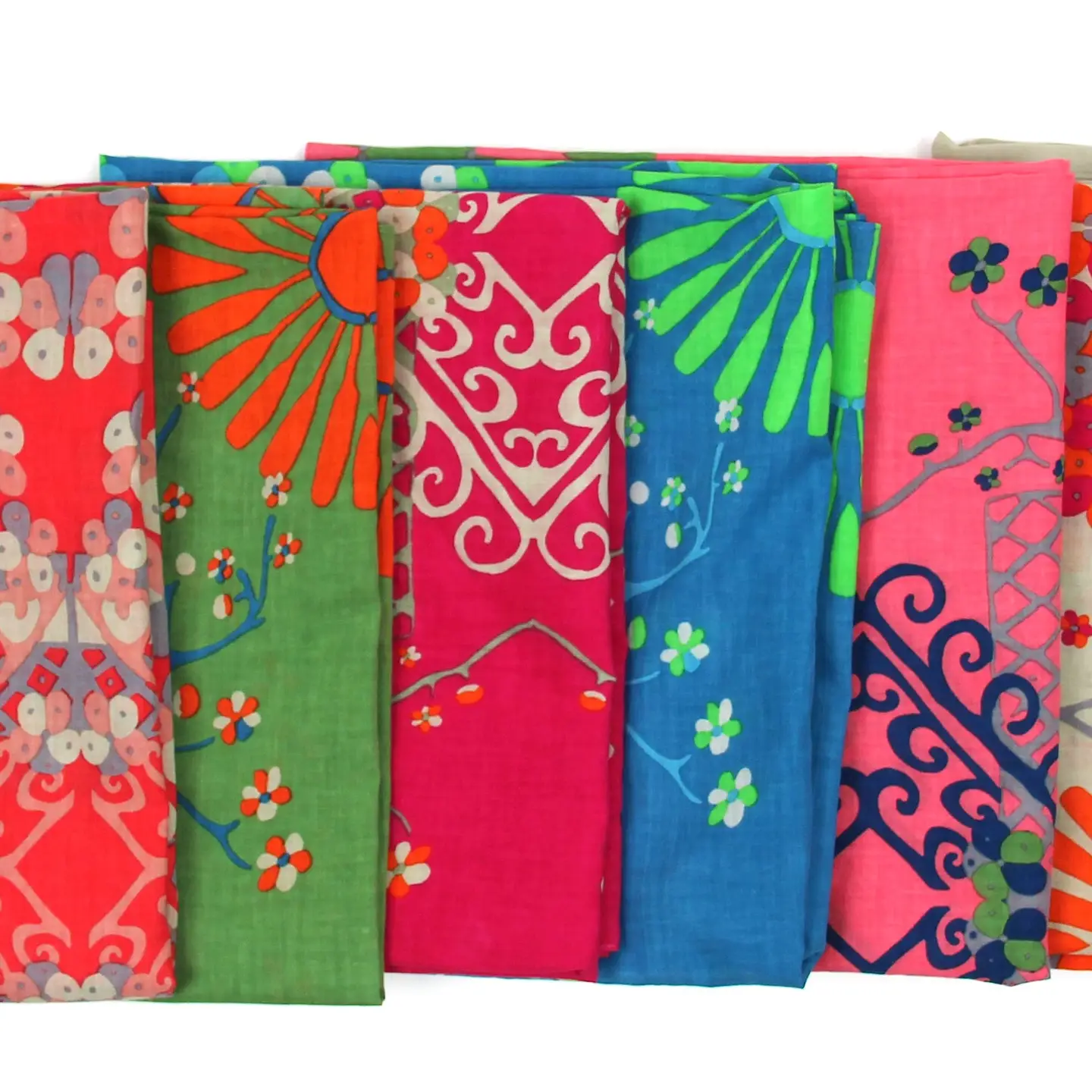 Les Belles Vagabondes Mariko Fuchsia Cotton Square - Image 4
