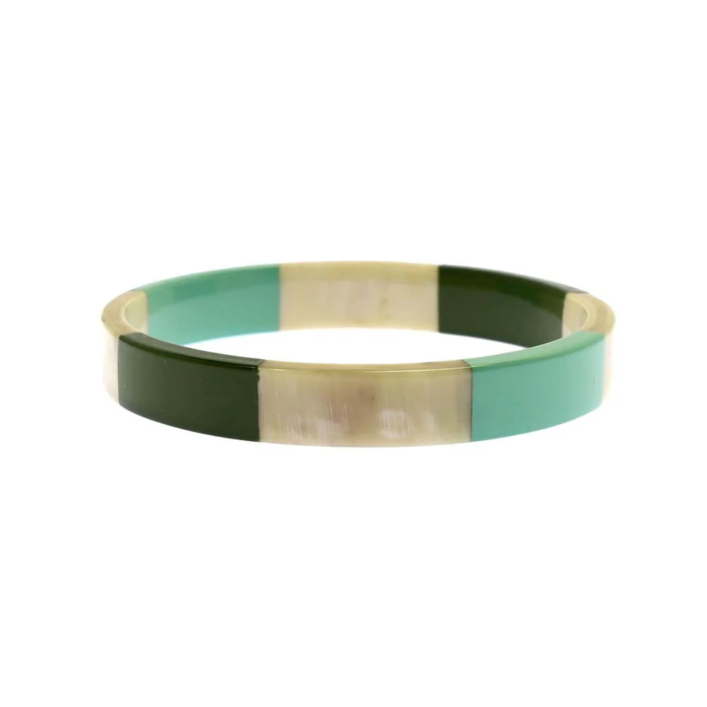 Les Cleias Flat Wide Buffalo Horn Bracelet