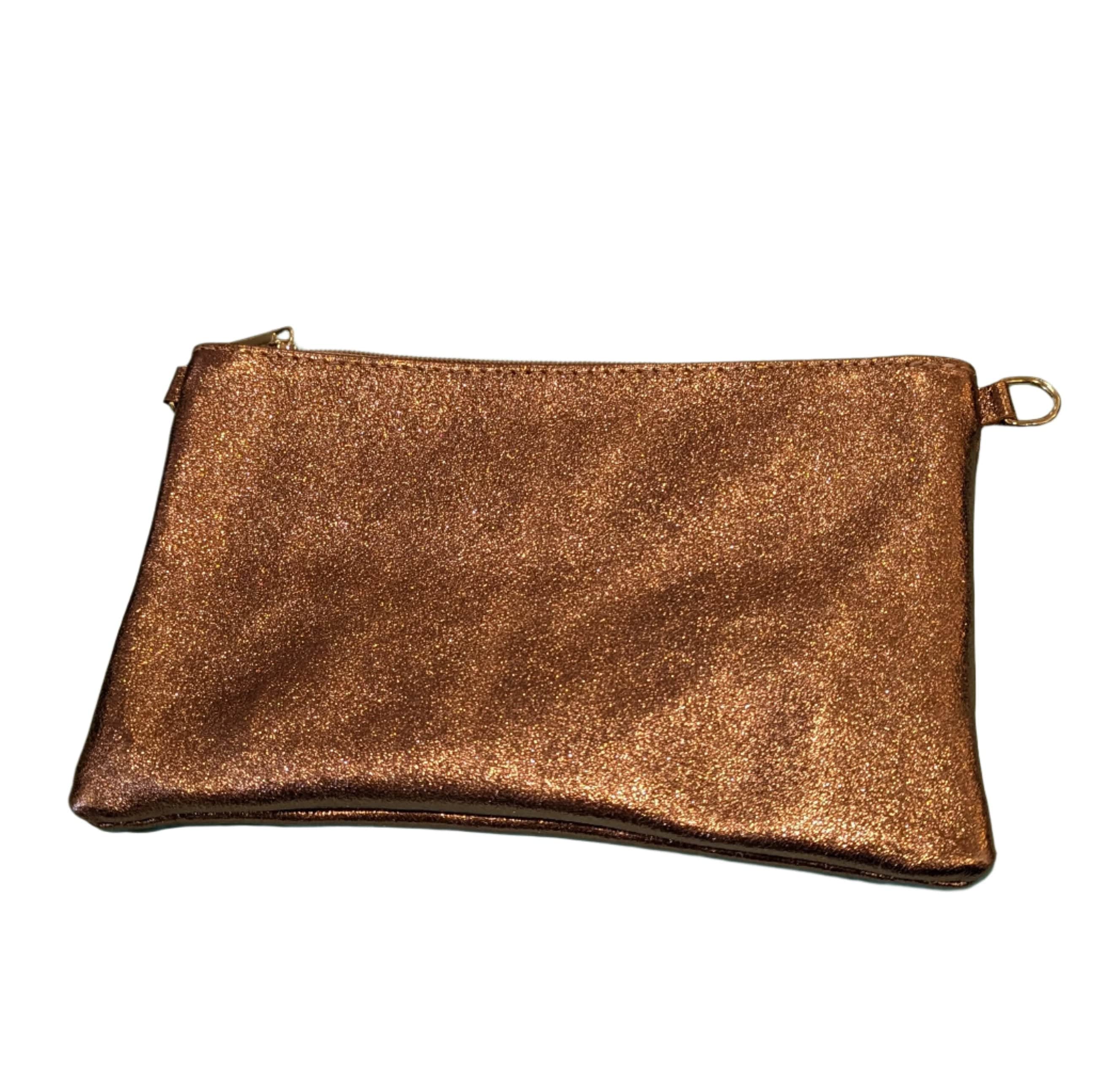 Les Cleias Leather Zip Clutch/Shoulder Bag - Image 5