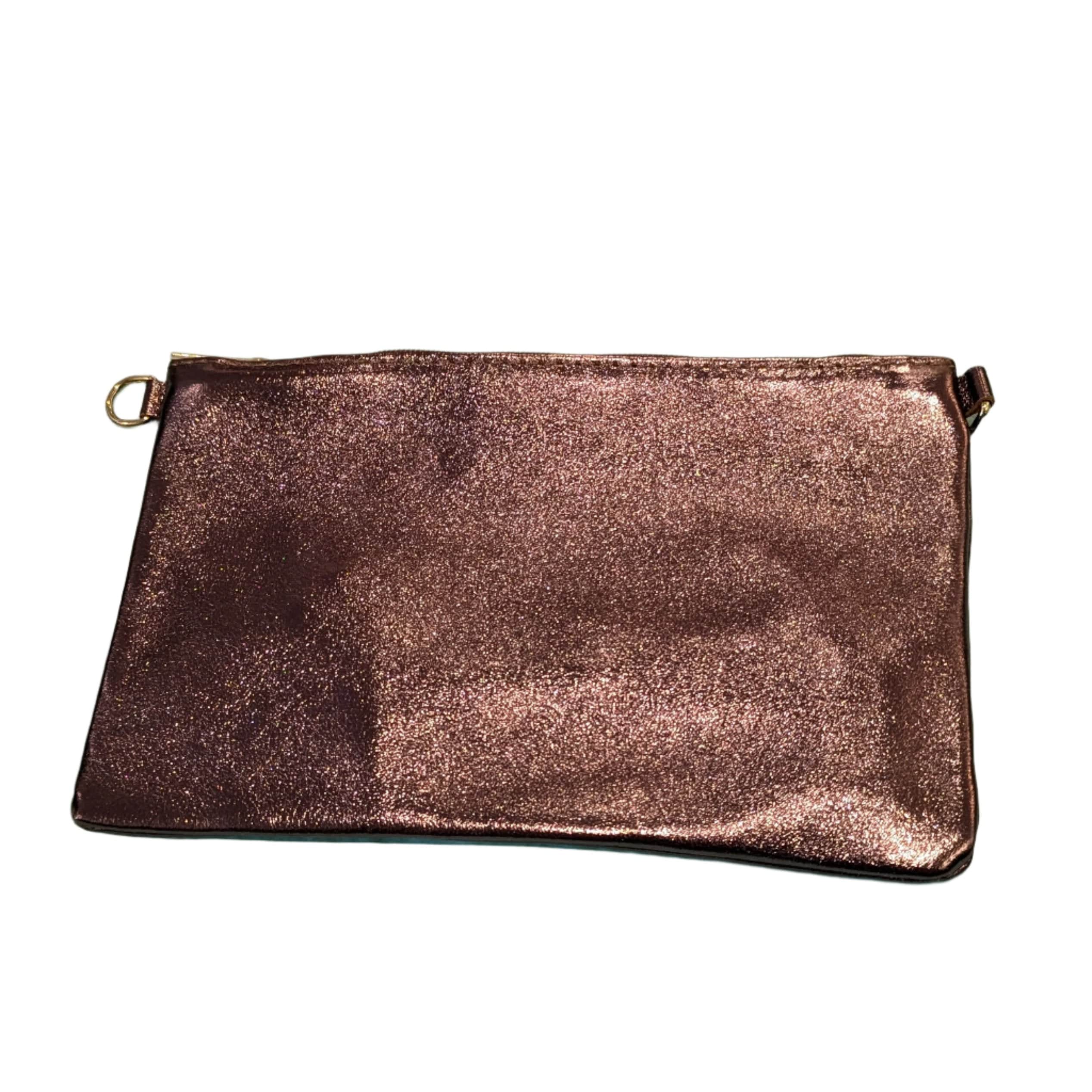 Les Cleias Leather Zip Clutch/Shoulder Bag - Image 7