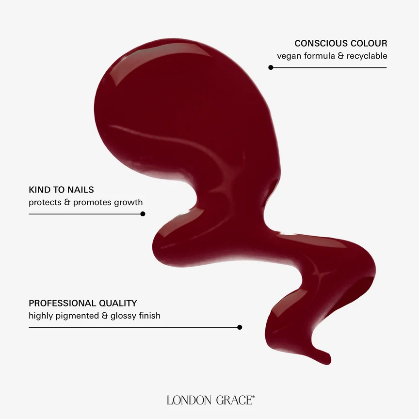 London Grace Scarlett Vegan Nail Varnish - Image 4