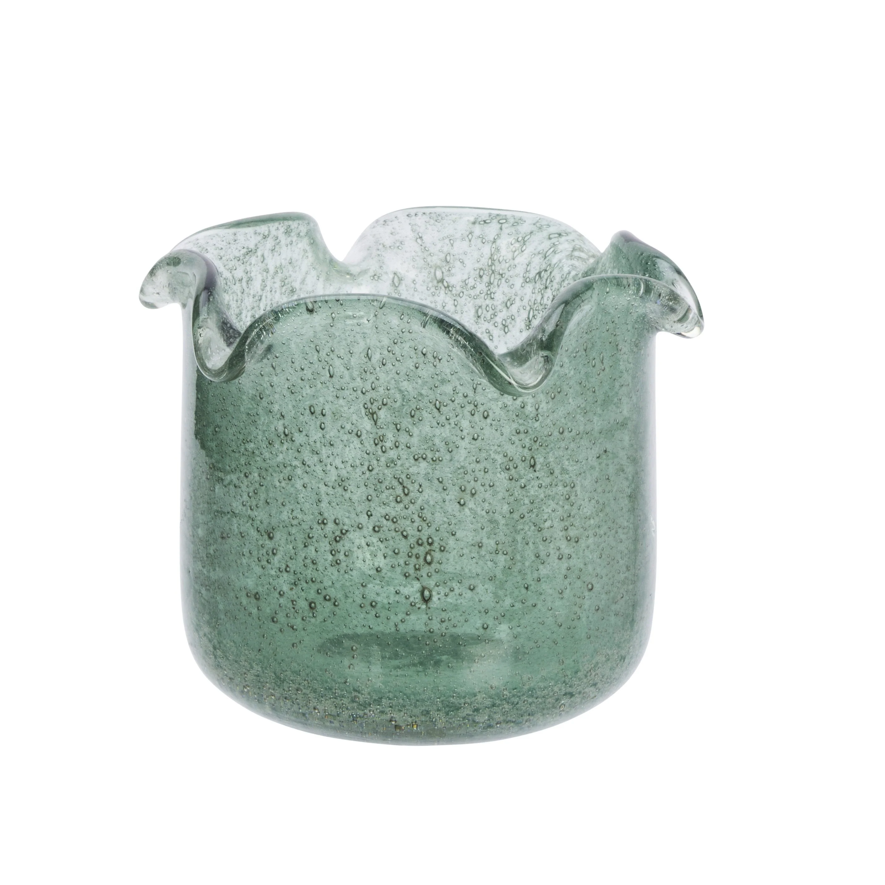 Madam Stoltz Glass Frilled Vase