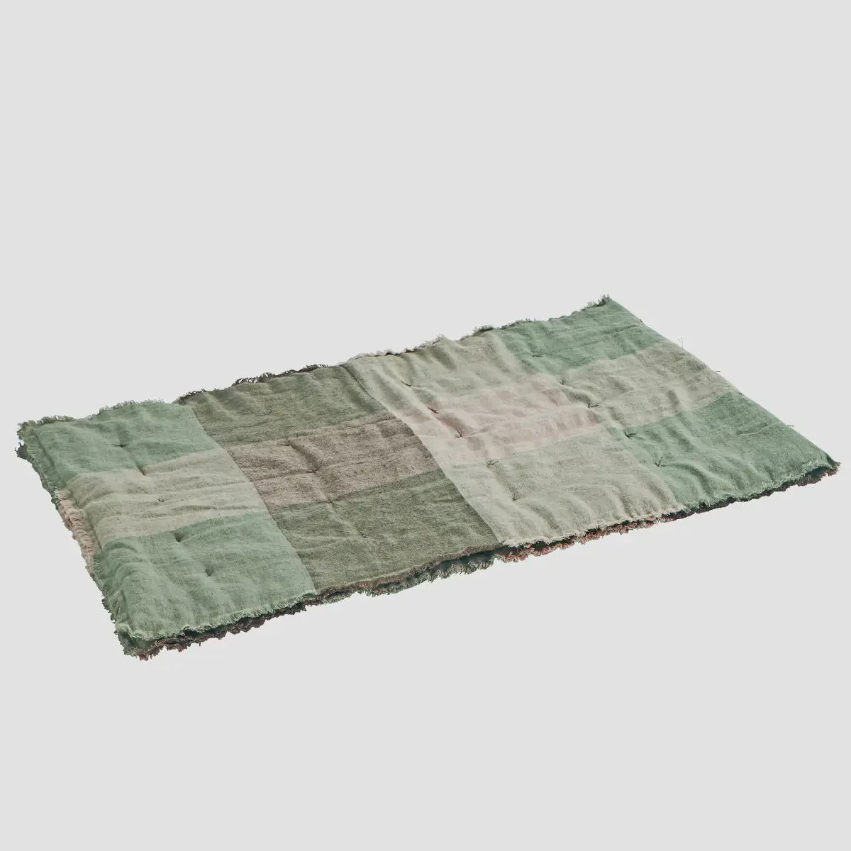 Madam Stoltz Hand Tucked Bed Runner Green