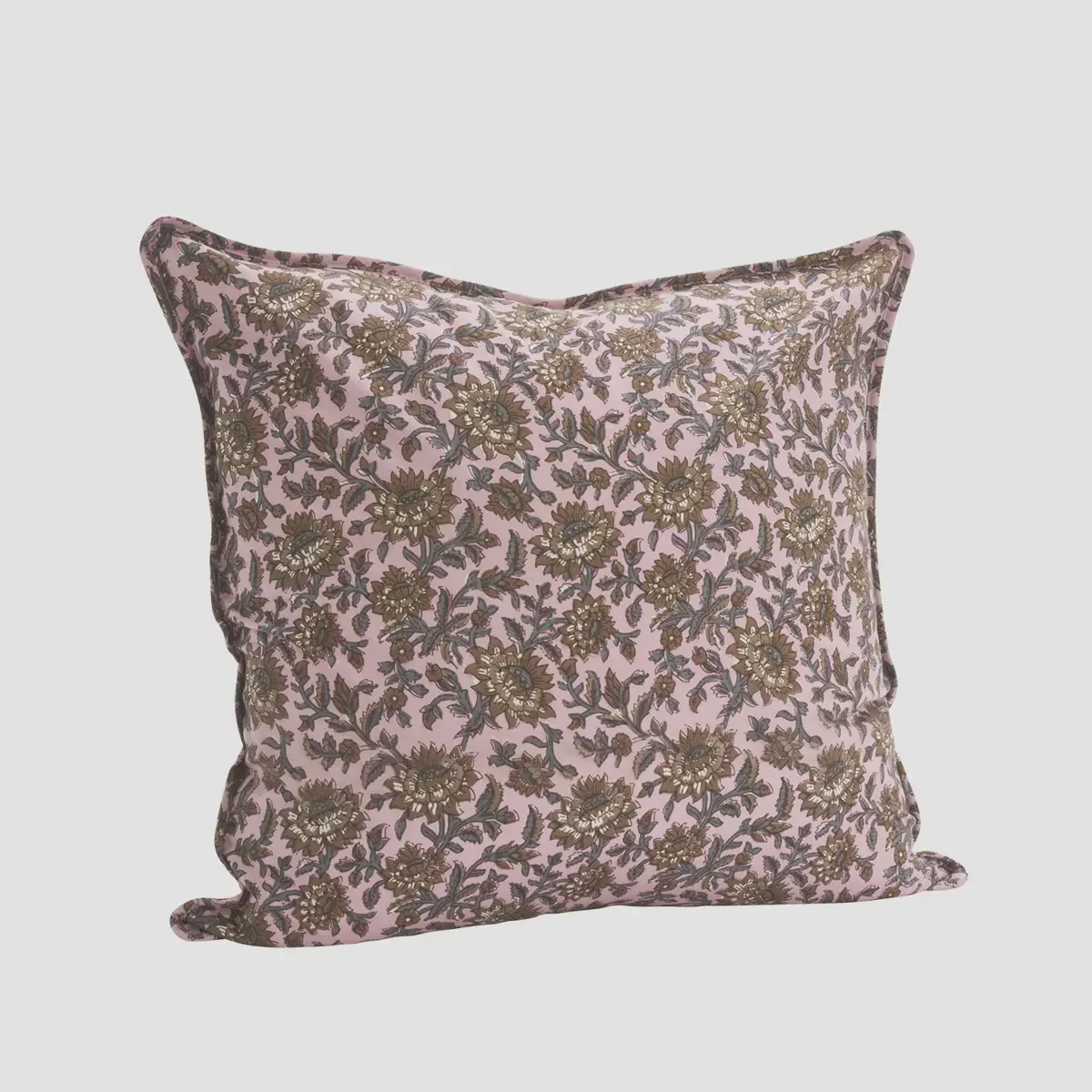 Madam Stoltz Printed Cushion Cover Pink, Nougat, Grey