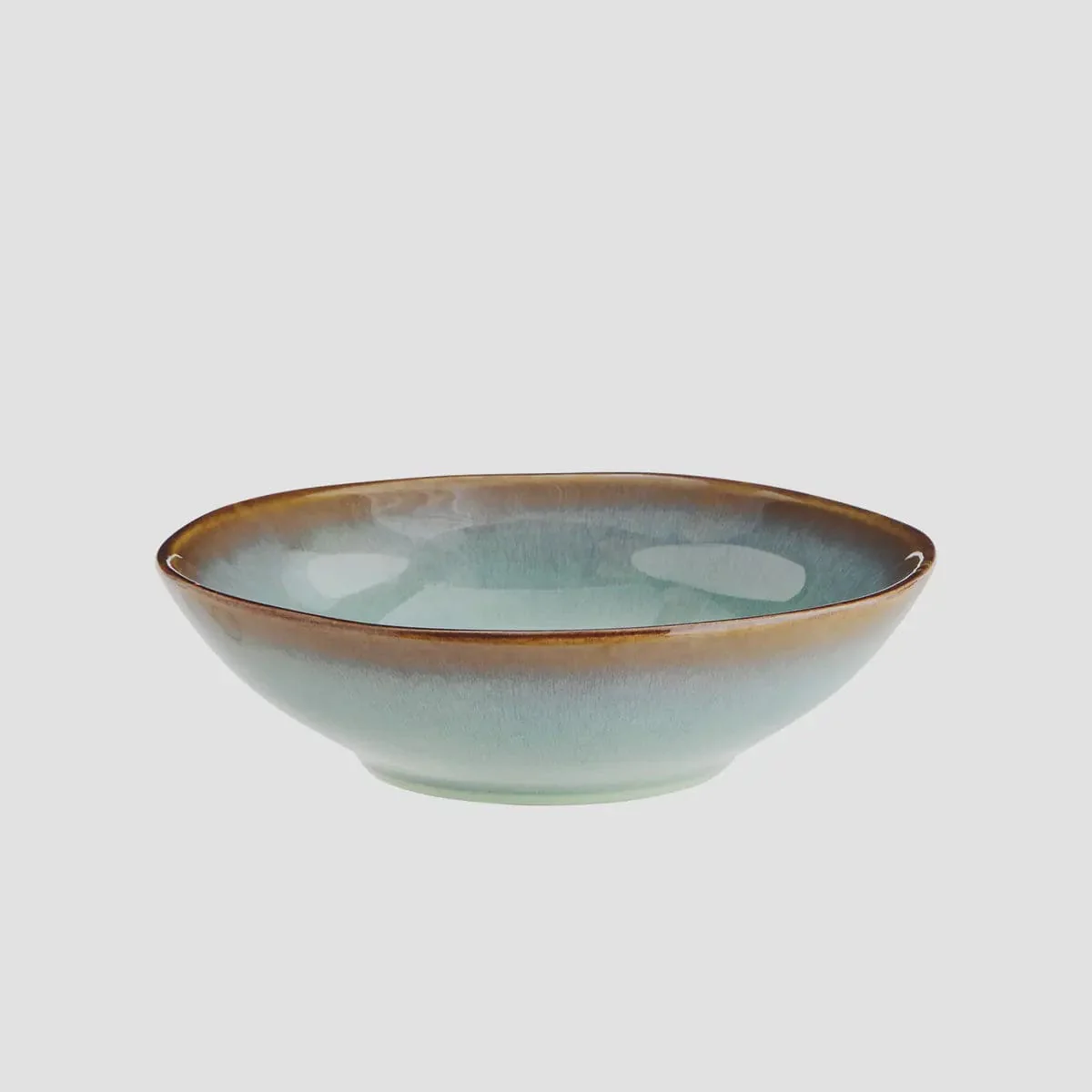 Madam Stoltz Stoneware Medium Bowl Green