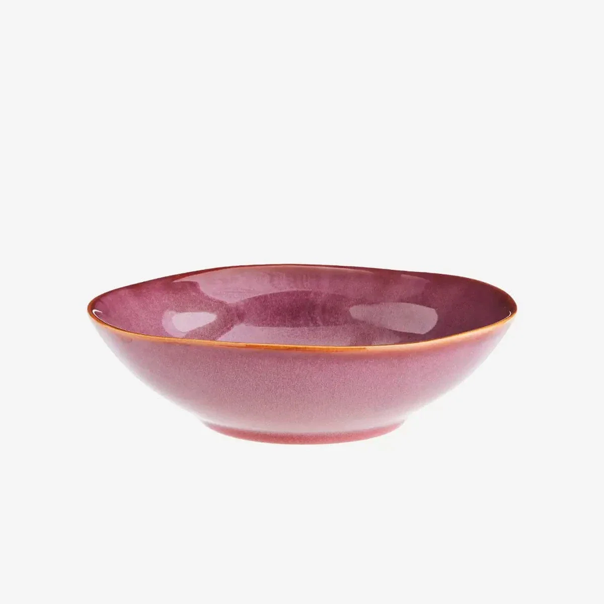 Madam Stoltz Stoneware Medium Bowl Plum