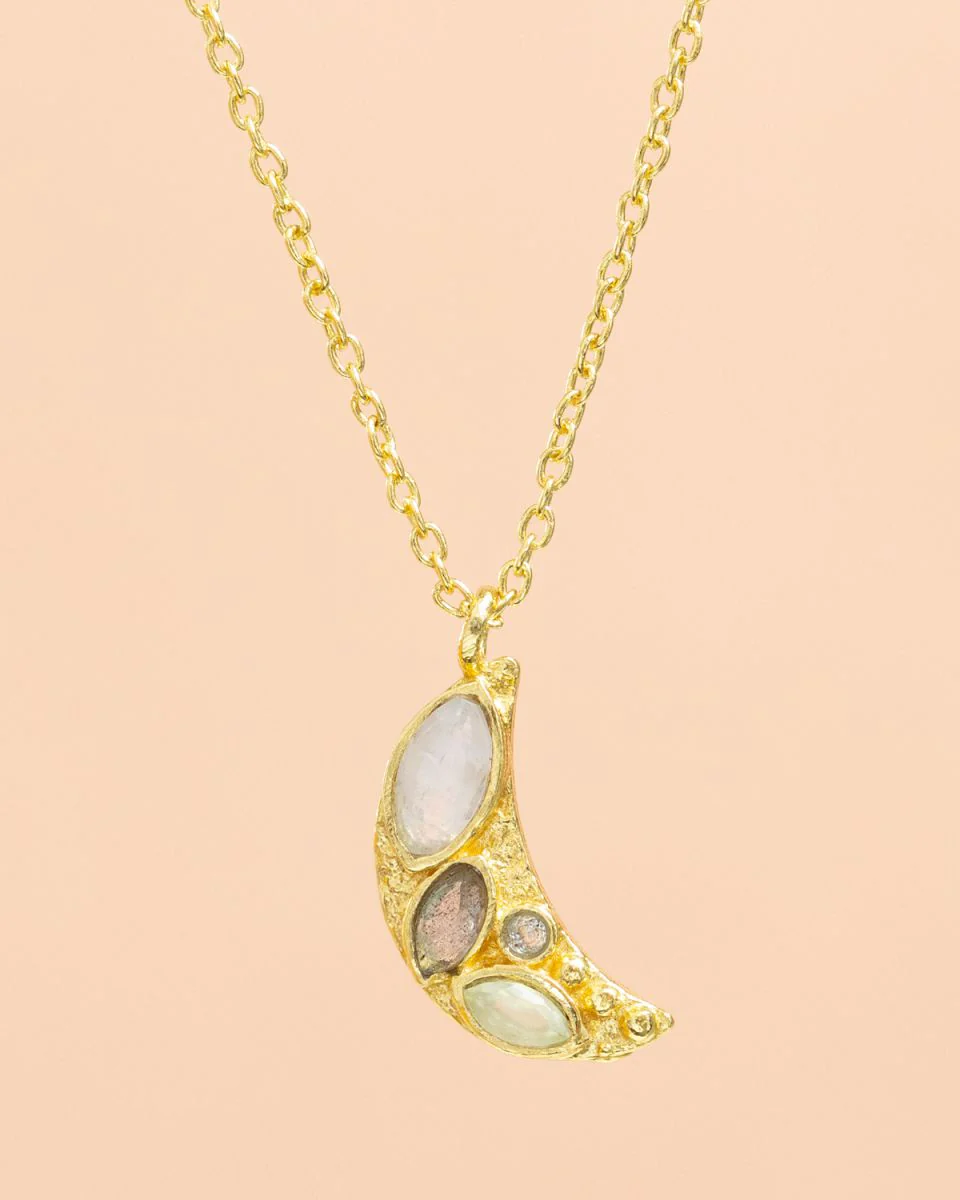 muja juma Lucia Half-Moon Necklace