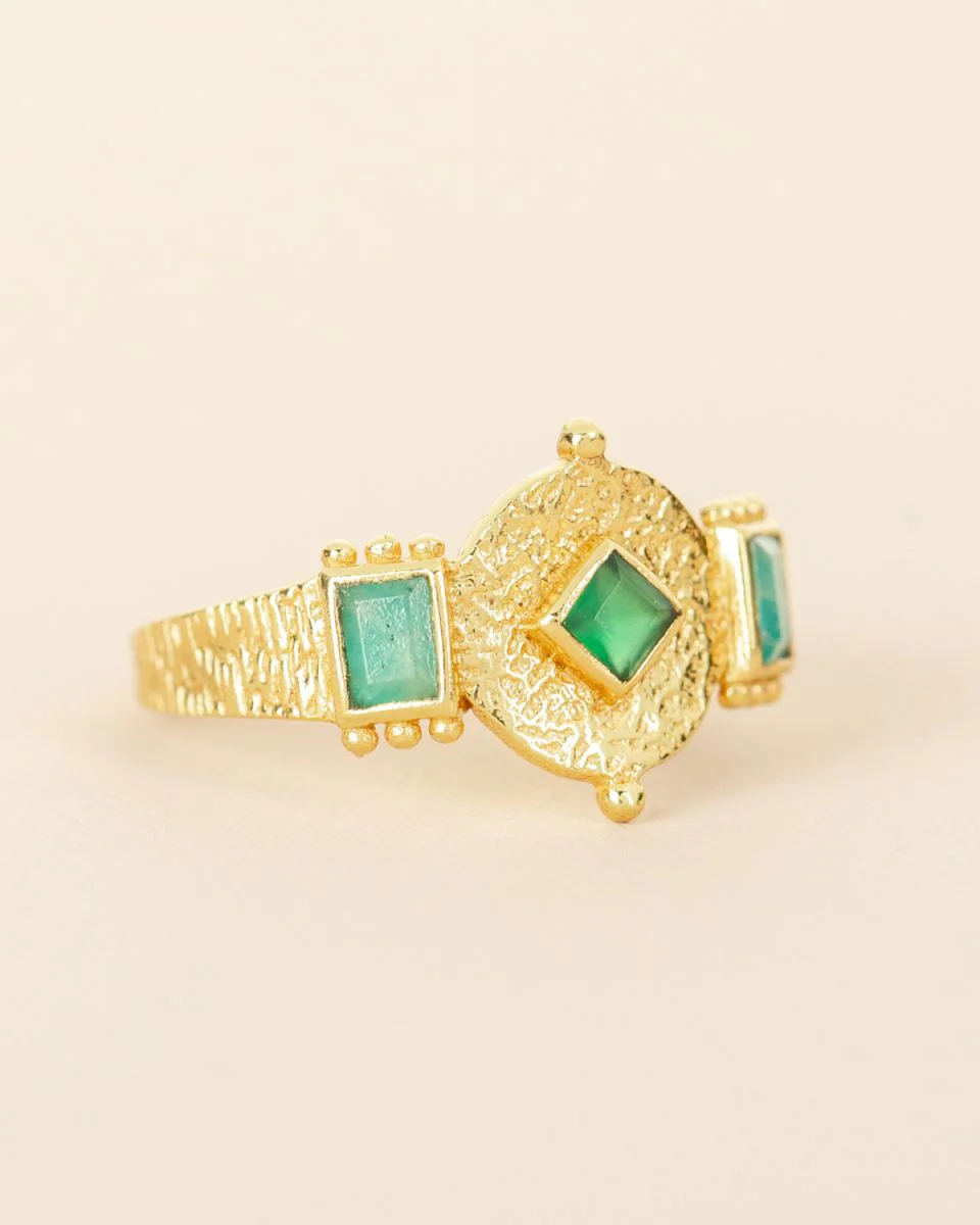 muja juma Rihla Green Agate Ring - Image 2