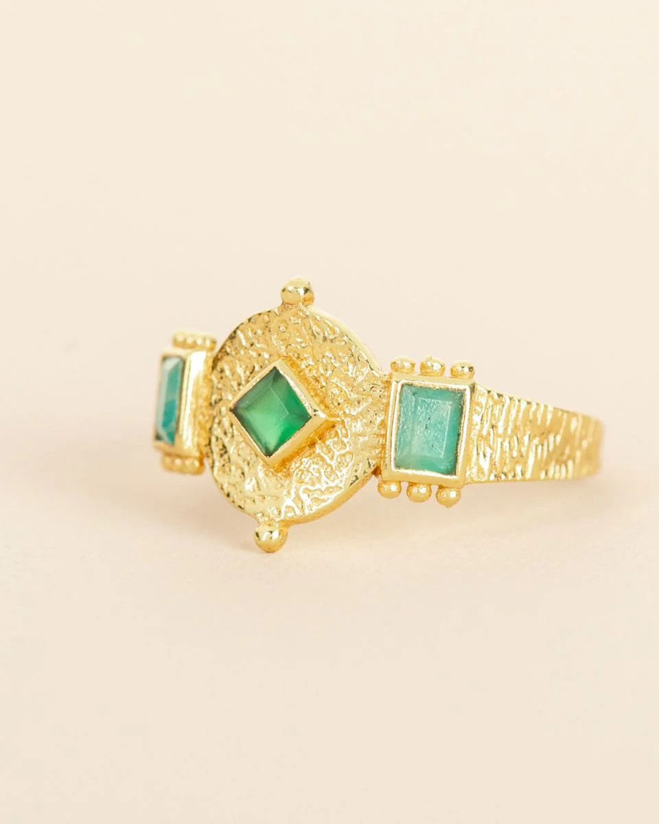muja juma Rihla Green Agate Ring - Image 3