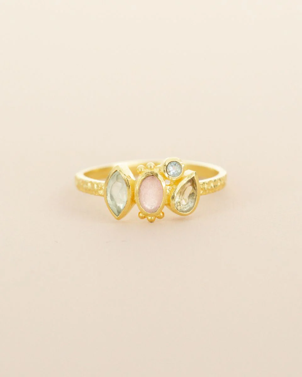 muja juma Saada Peach Moonstone Ring - Image 4