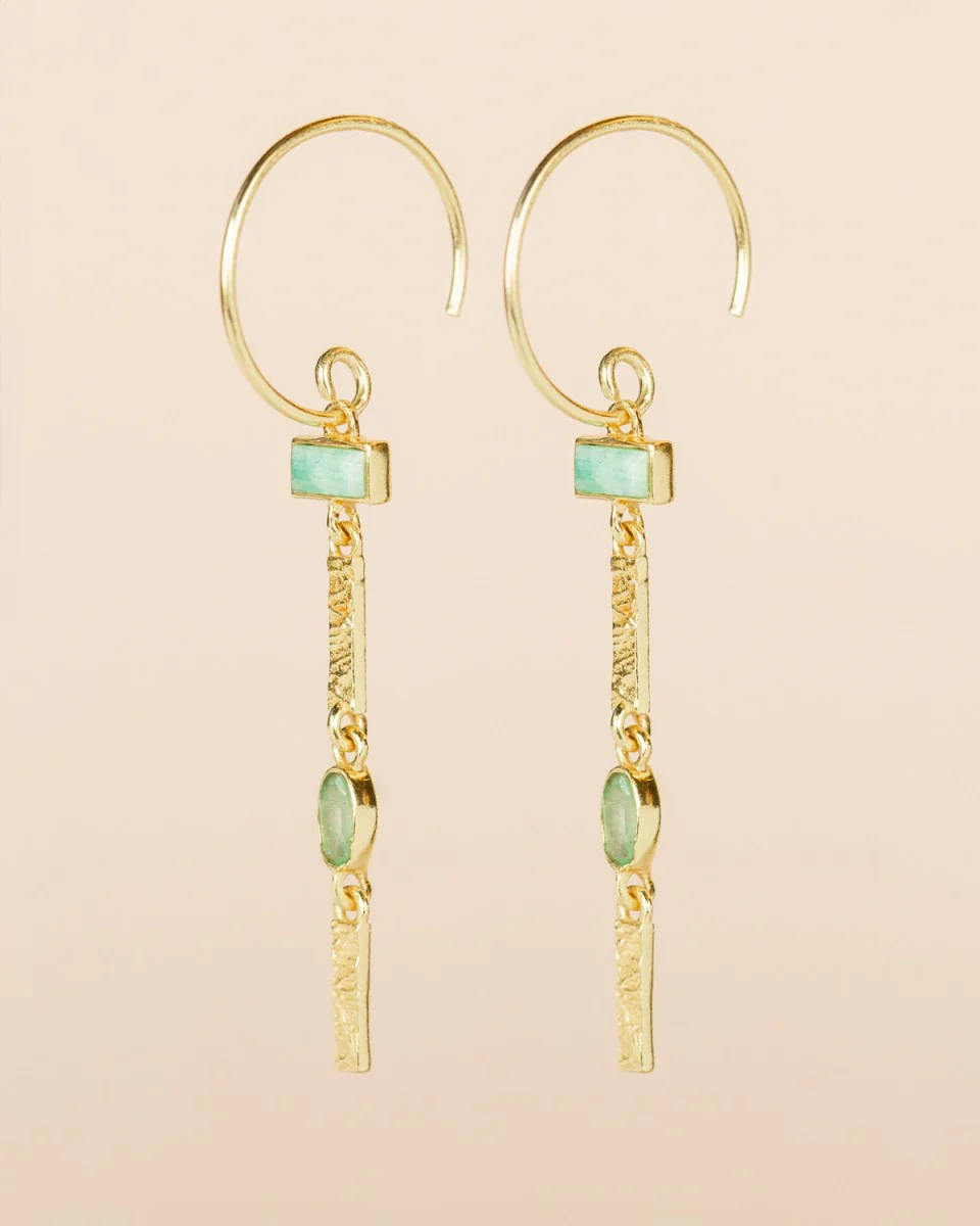 muja juma Samah Amazonite Earrings