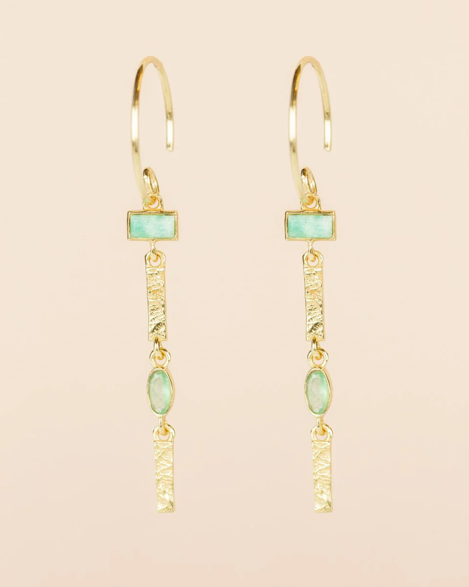 muja juma Samah Amazonite Earrings - Image 2
