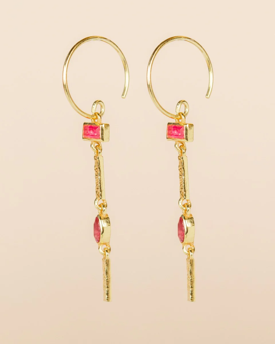 muja juma Samah Ruby Earrings - Image 2