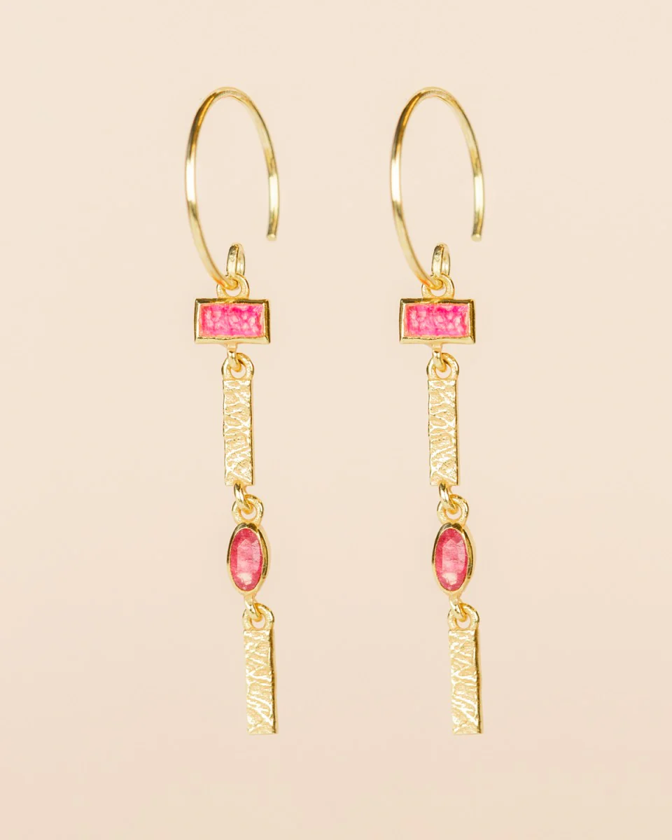 muja juma Samah Ruby Earrings - Image 3