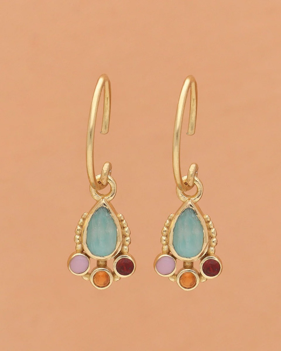 muja juma Teardrop Amazonite Earrings