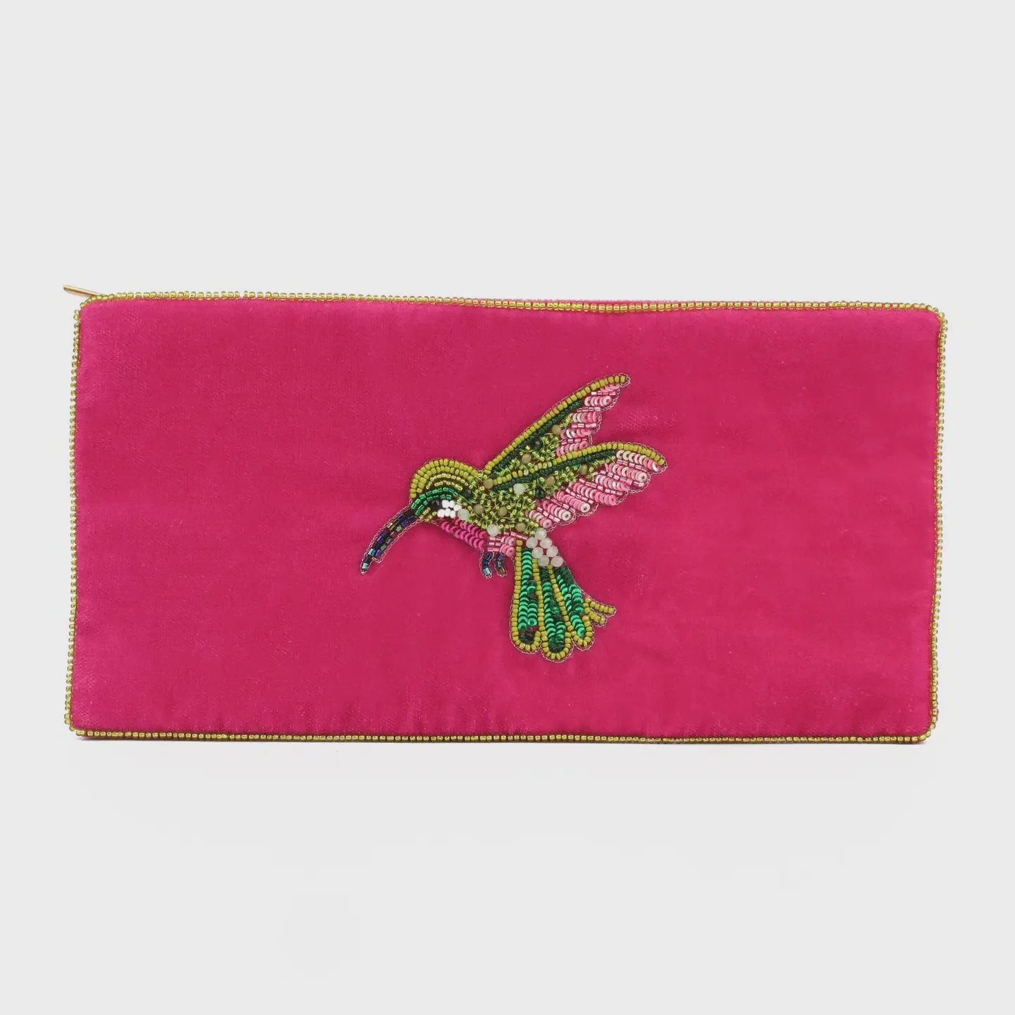 My Doris Pink Hummingbird Multi Use Pouch