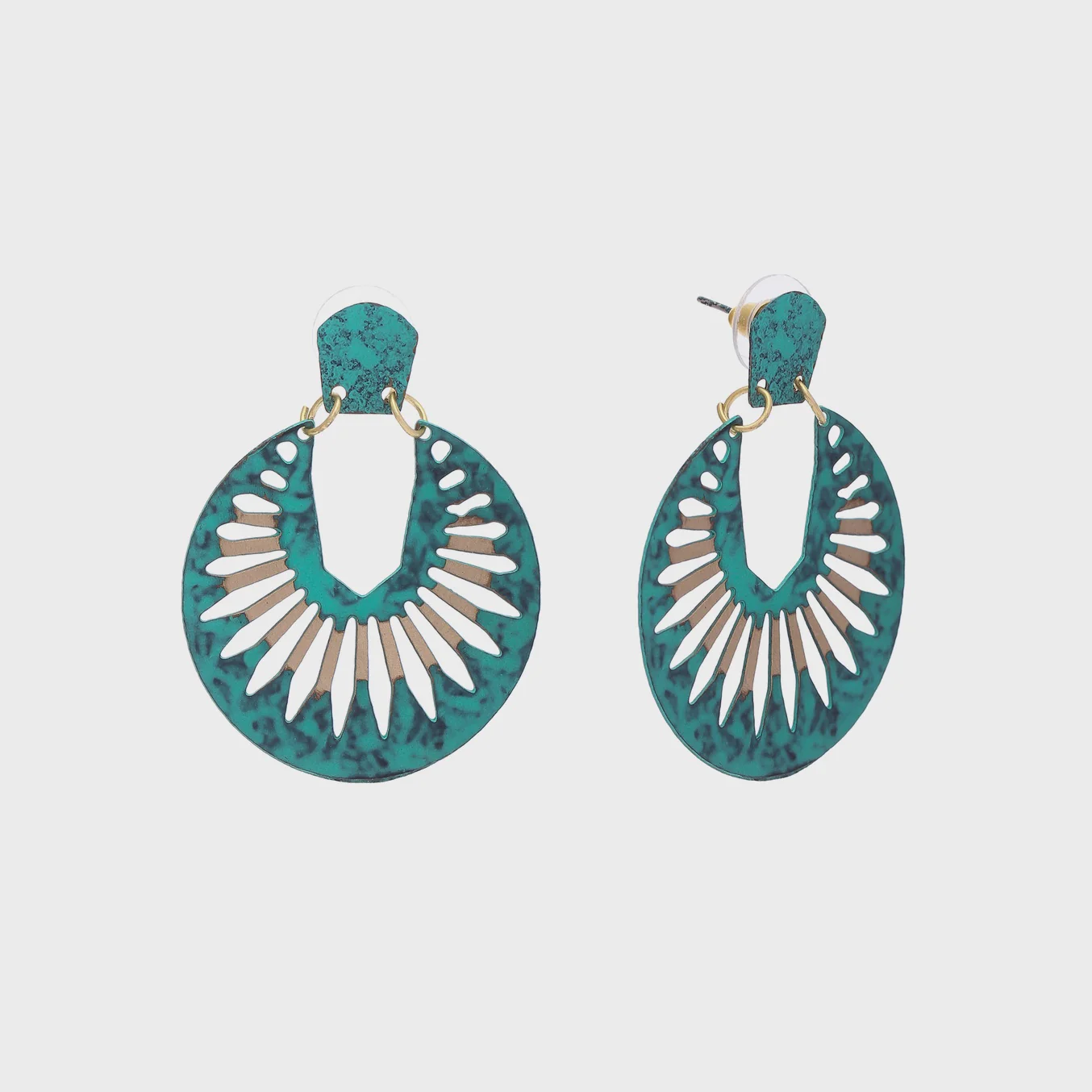 Naazia Earrings Green