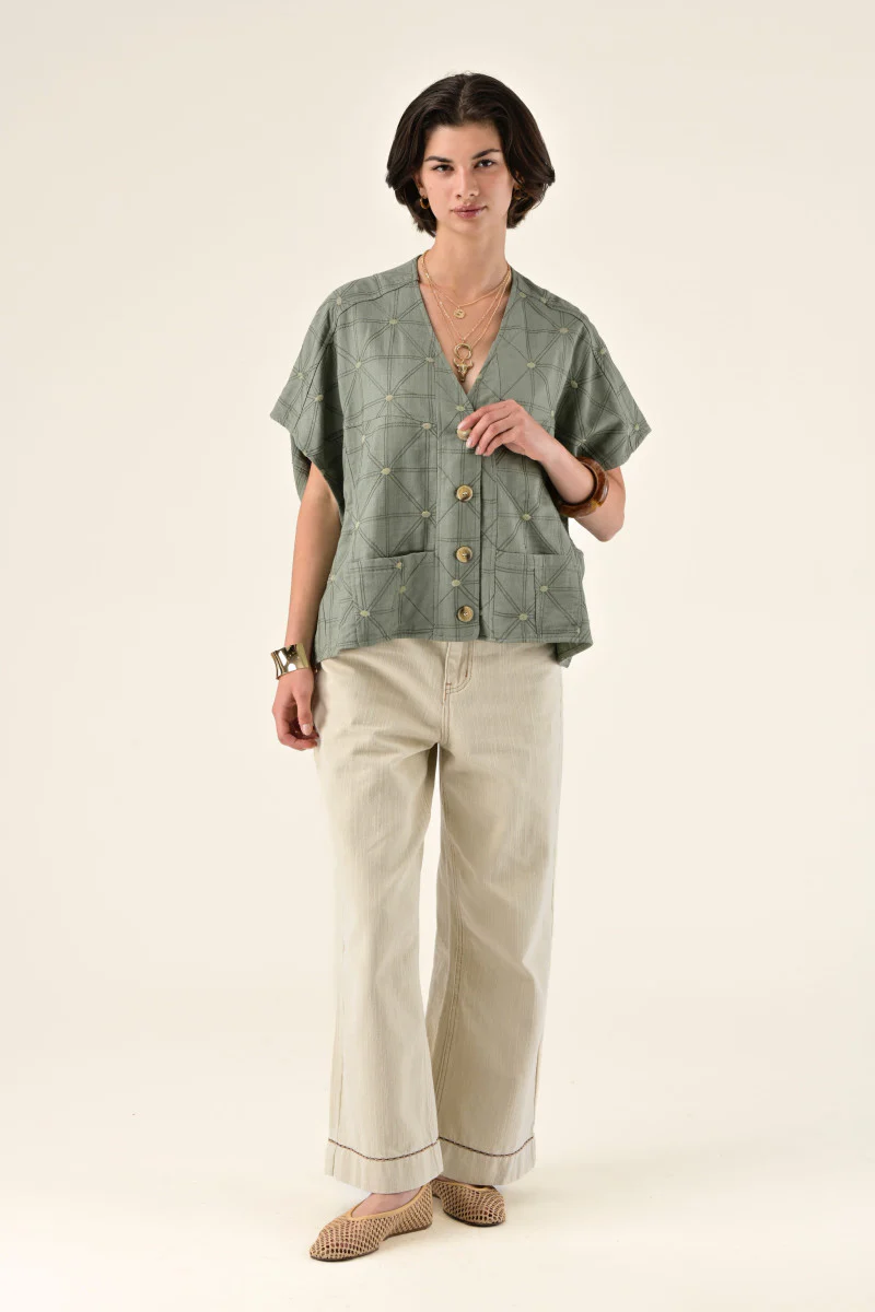 Orfeo Griffin Vest Khaki Green - Image 2