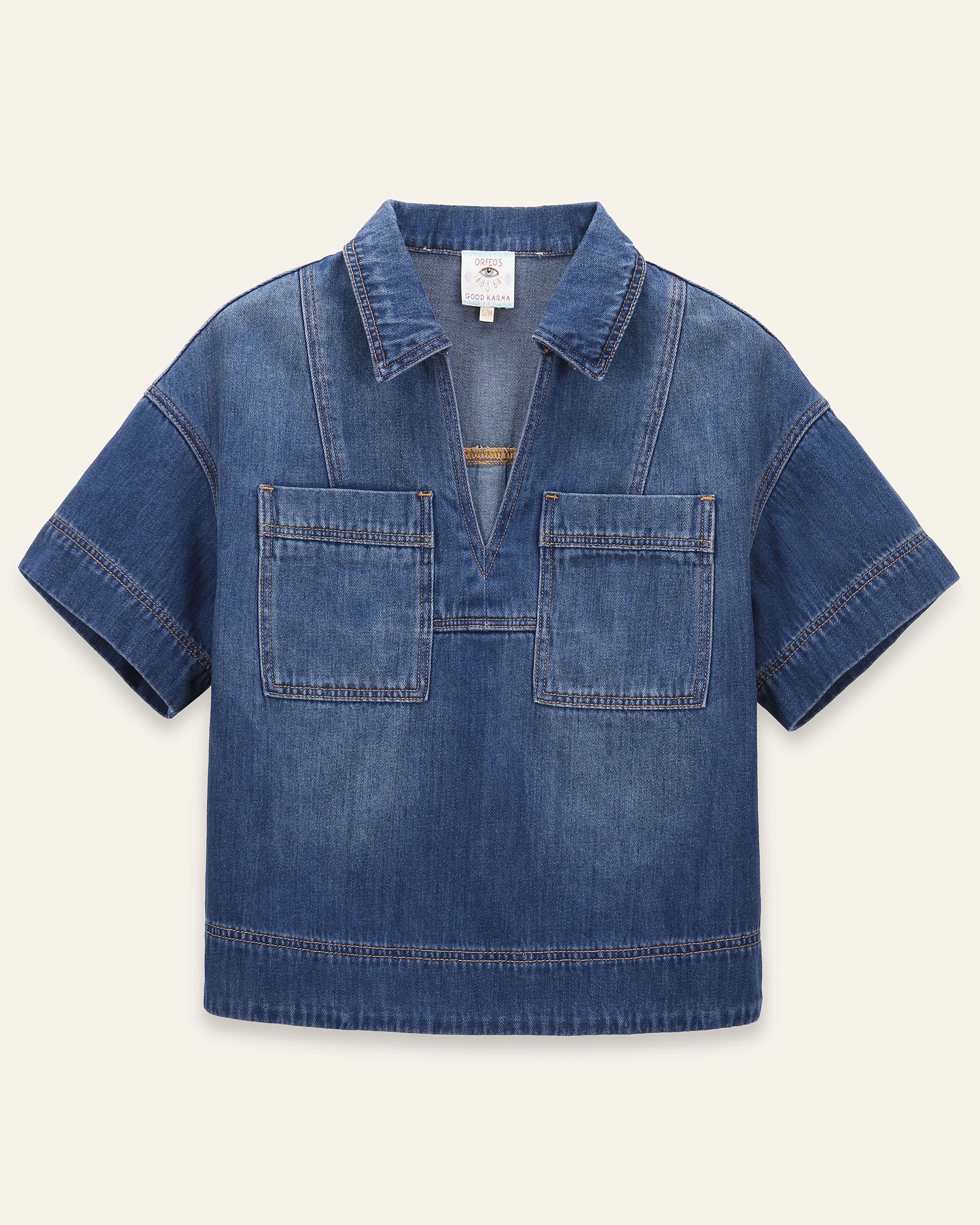Orfeo Lyne Blouse Denim Blue